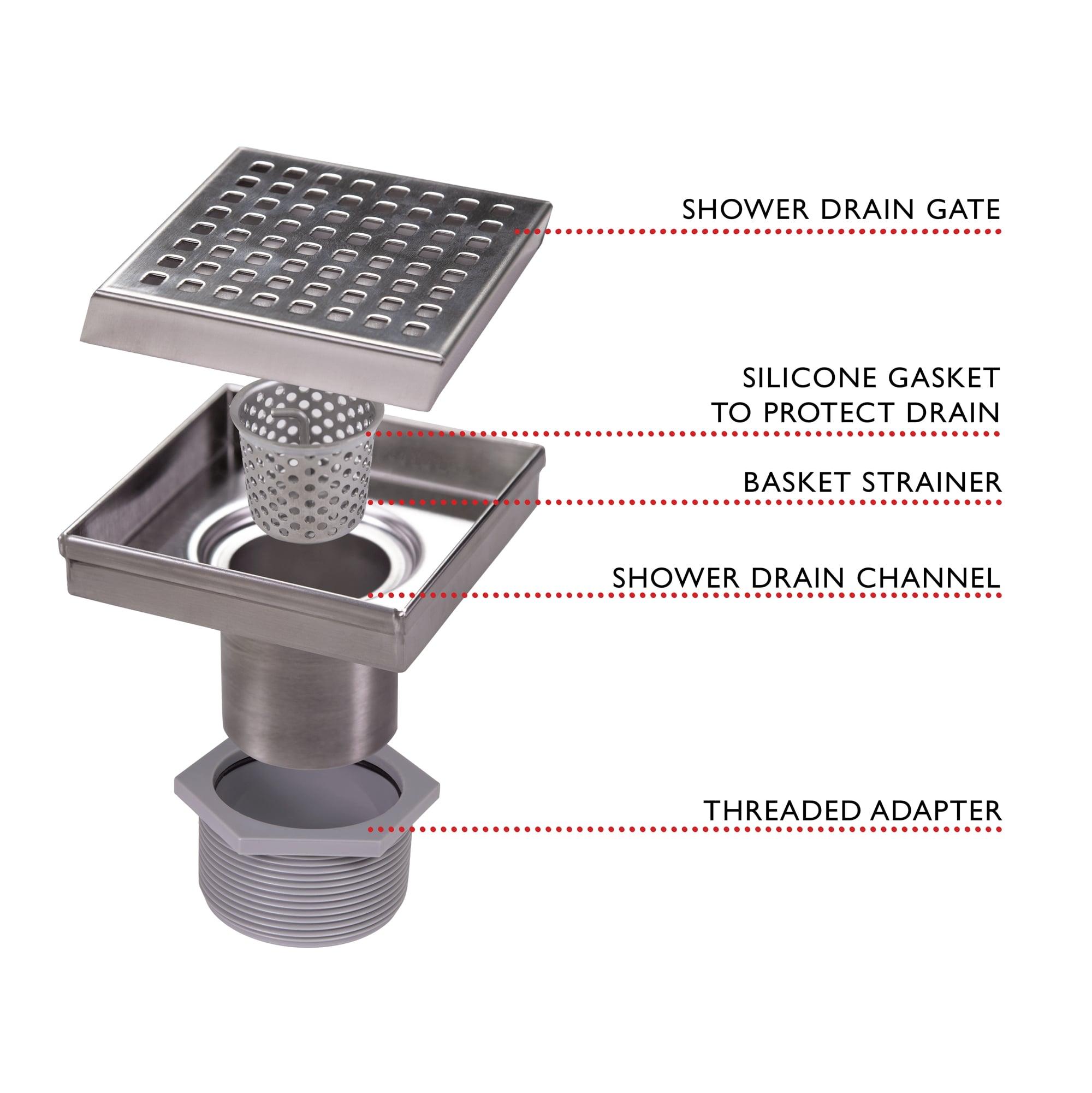 Design House 542852-SS Grid Shower Drain