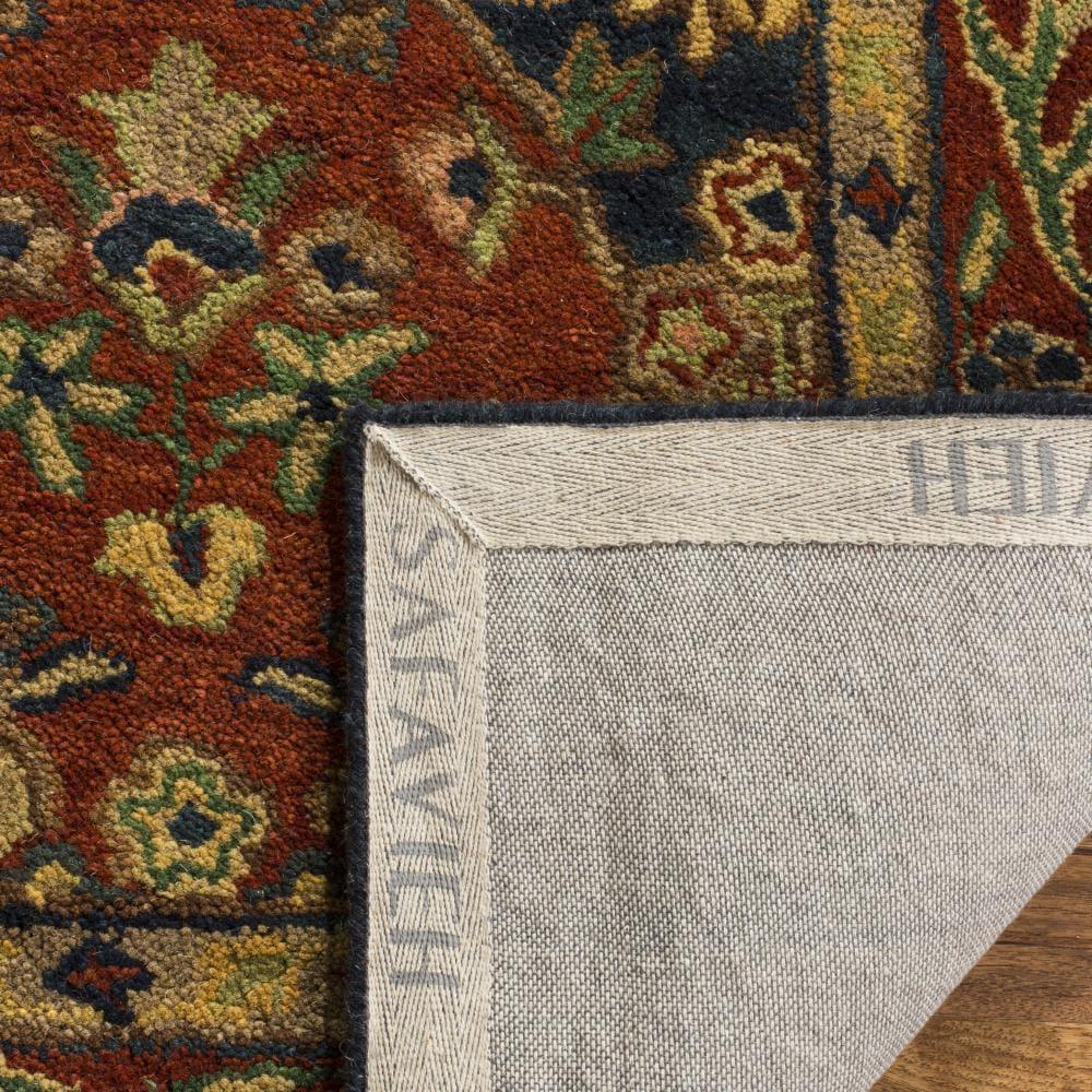 Heritage HG911 Hand Tufted Area Rug - Beige/Burgundy - 6'x6' - Safavieh.