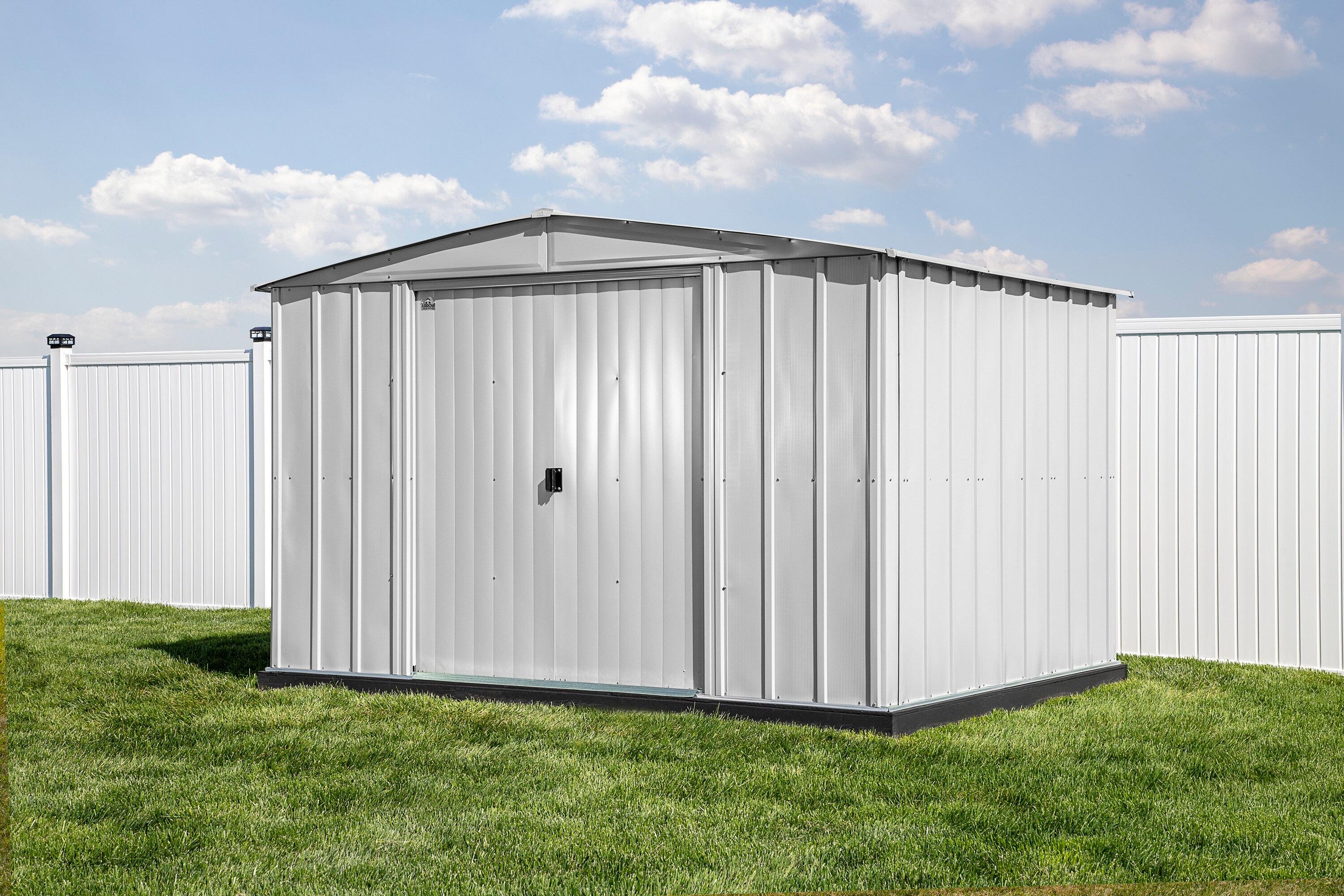 Arrow 10 ft. W x 8 ft. D Metal Storage Shed