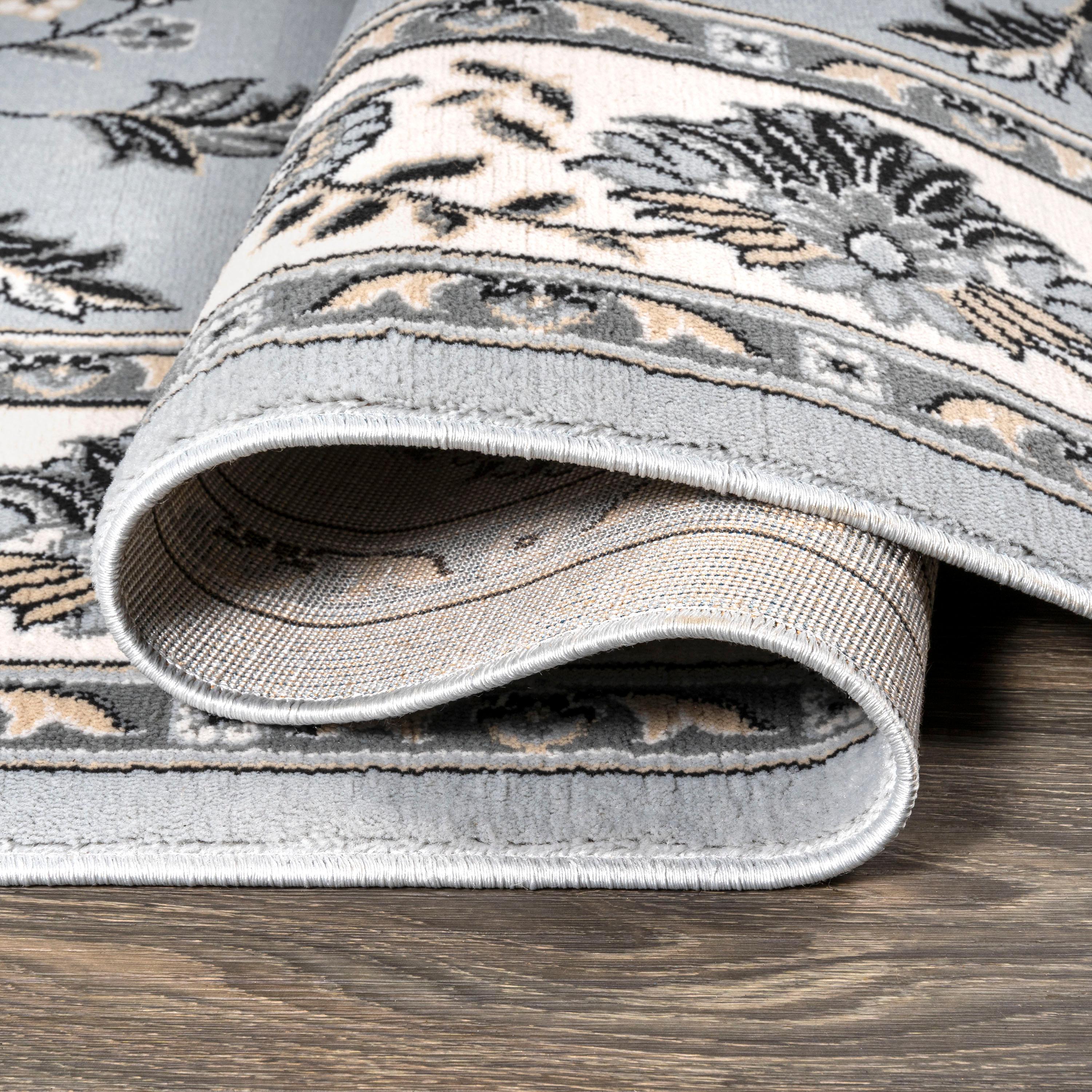8'x 10' Cherie French Cottage Area Rug, Light Gray/Cream - JONATHAN Y