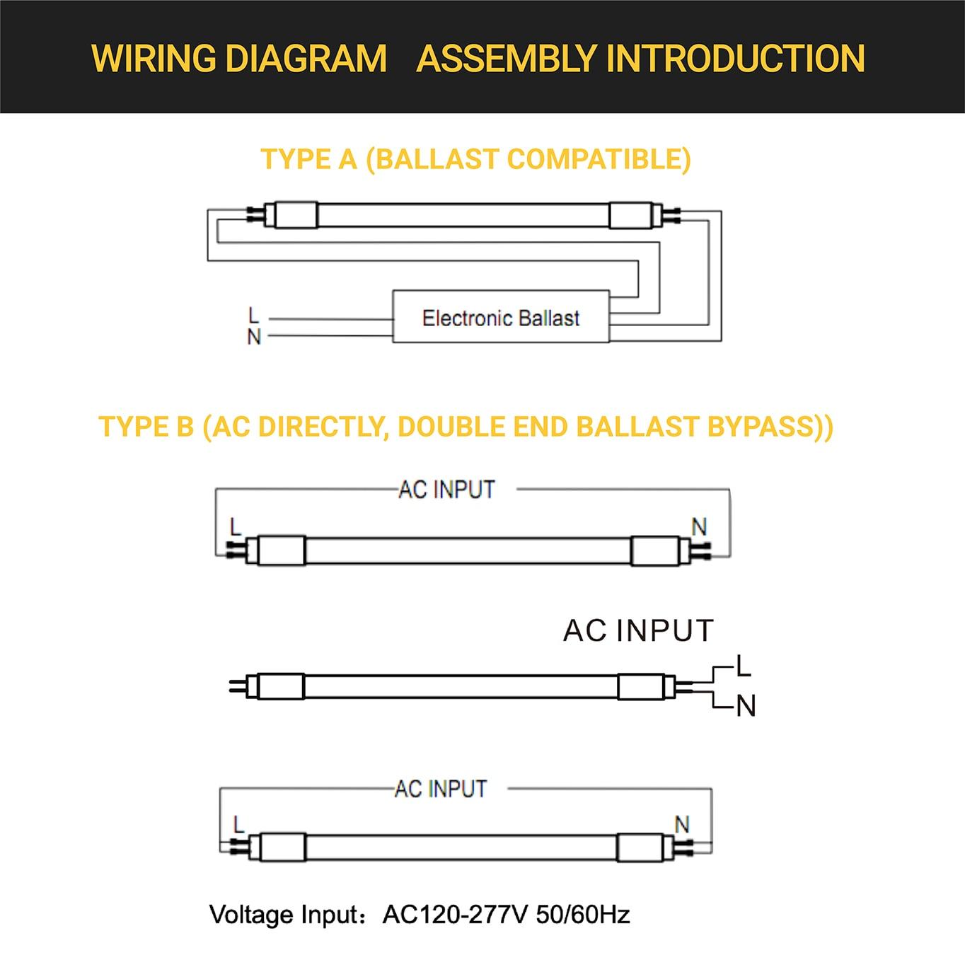 NuWatt 4FT T8 LED Tube Lights A&B Hybrid 3000K warm White, 18W Plug & Play or Ballast Bypass,G5 30PK