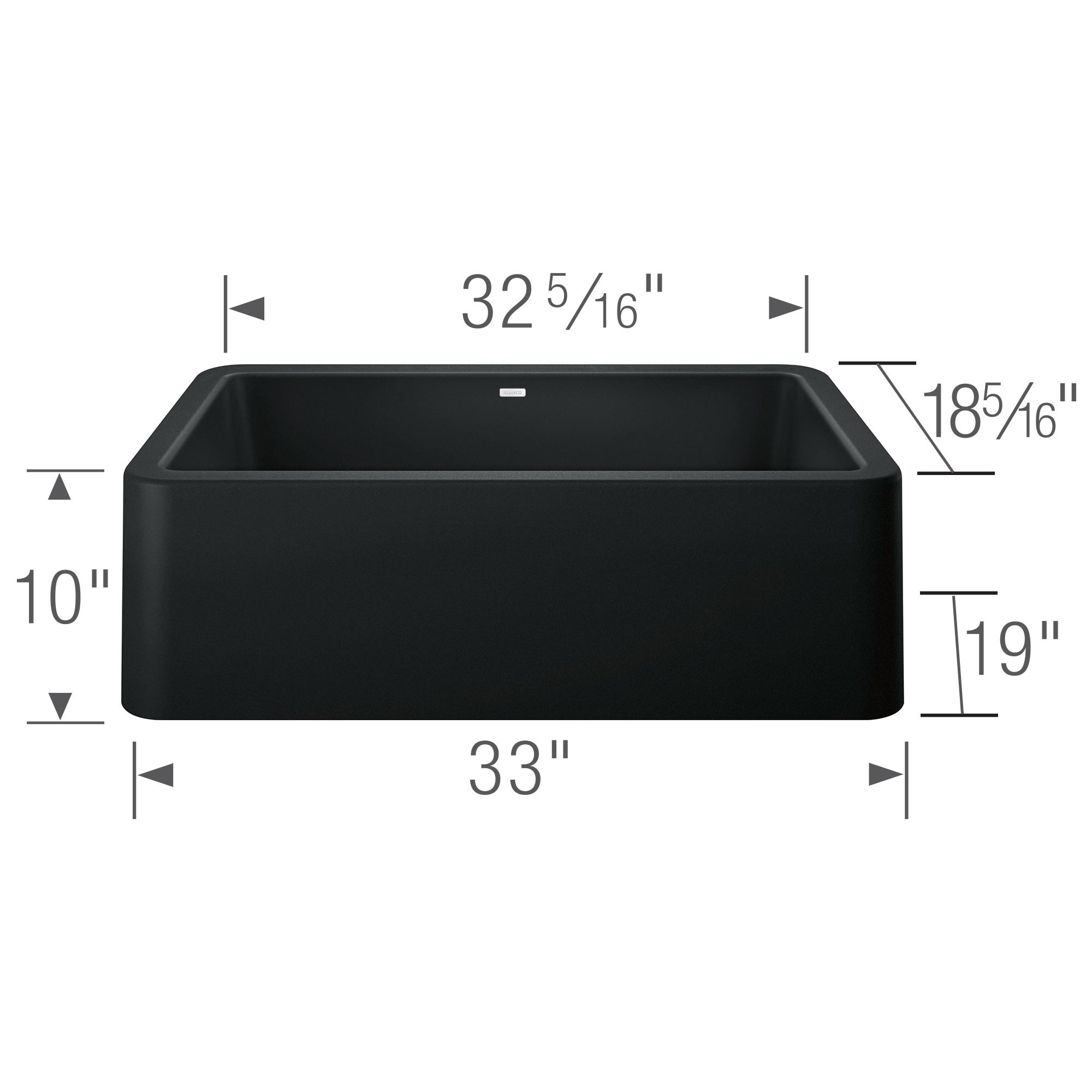 Ikon SILGRANIT 33" L x 19" W Farmhouse Sink