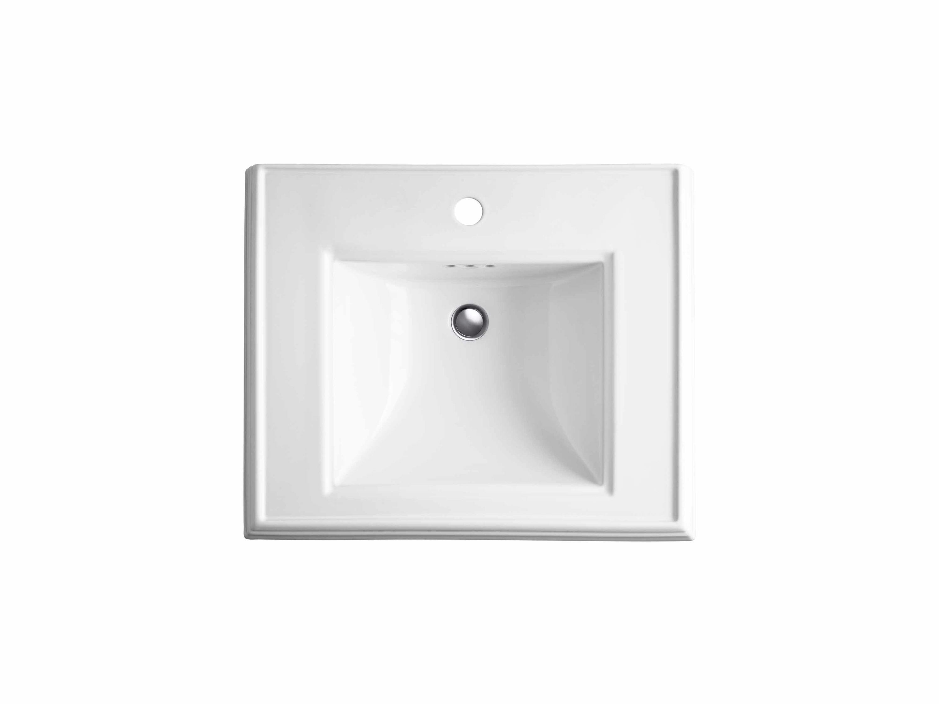 Memoirs® 26.375" Tall Rectangular Pedestal Bathroom Sink with Overflow