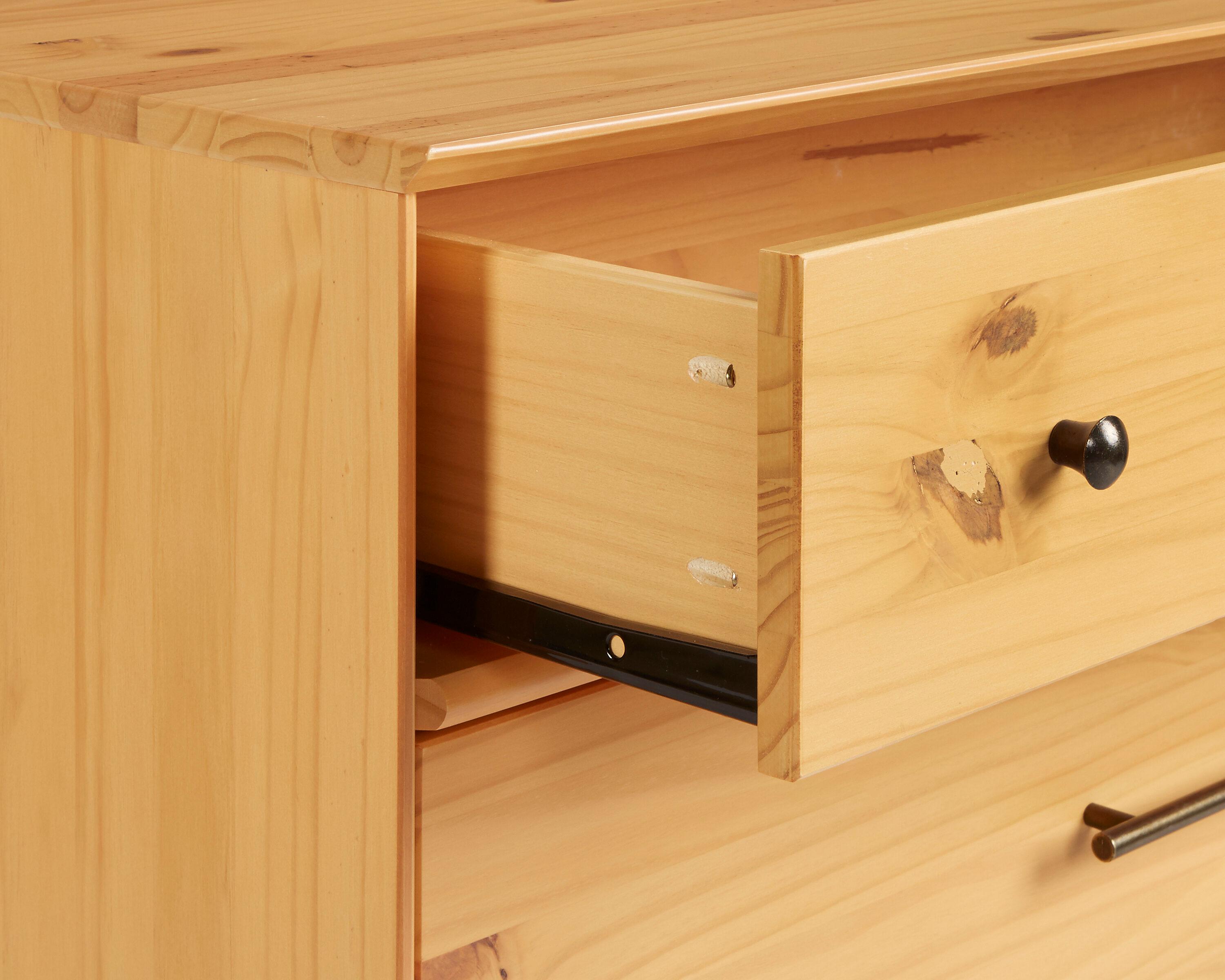 Mid Century Three Drawer Dresser - Scandinavian Oak Finish