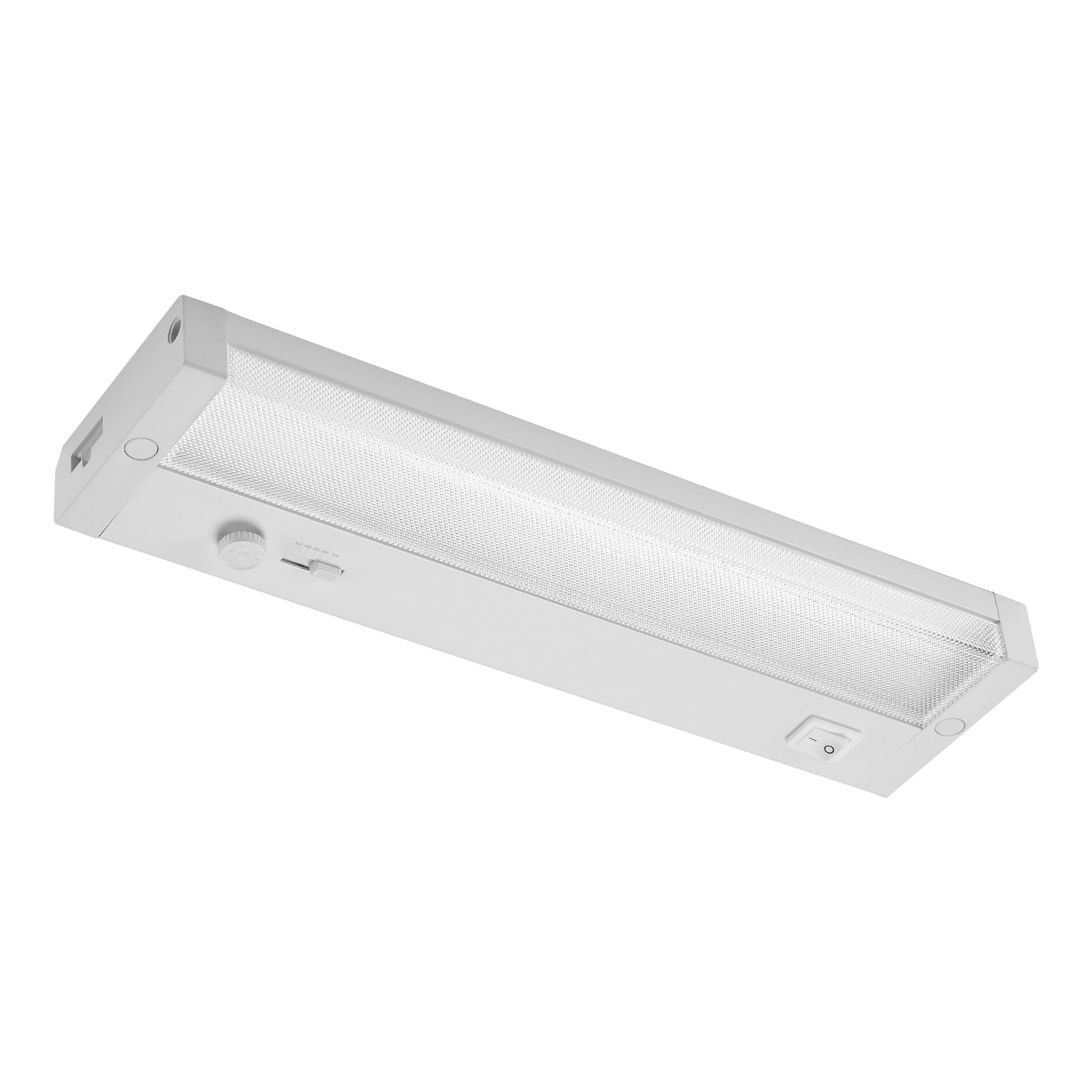 Maxxima 12 in. LED Under Cabinet Light, Dimmable, Linkable, Hardwired or Plug & Play, 500 Lumens, 5 CCT 2700K - 5000K, White, On/Off Switch