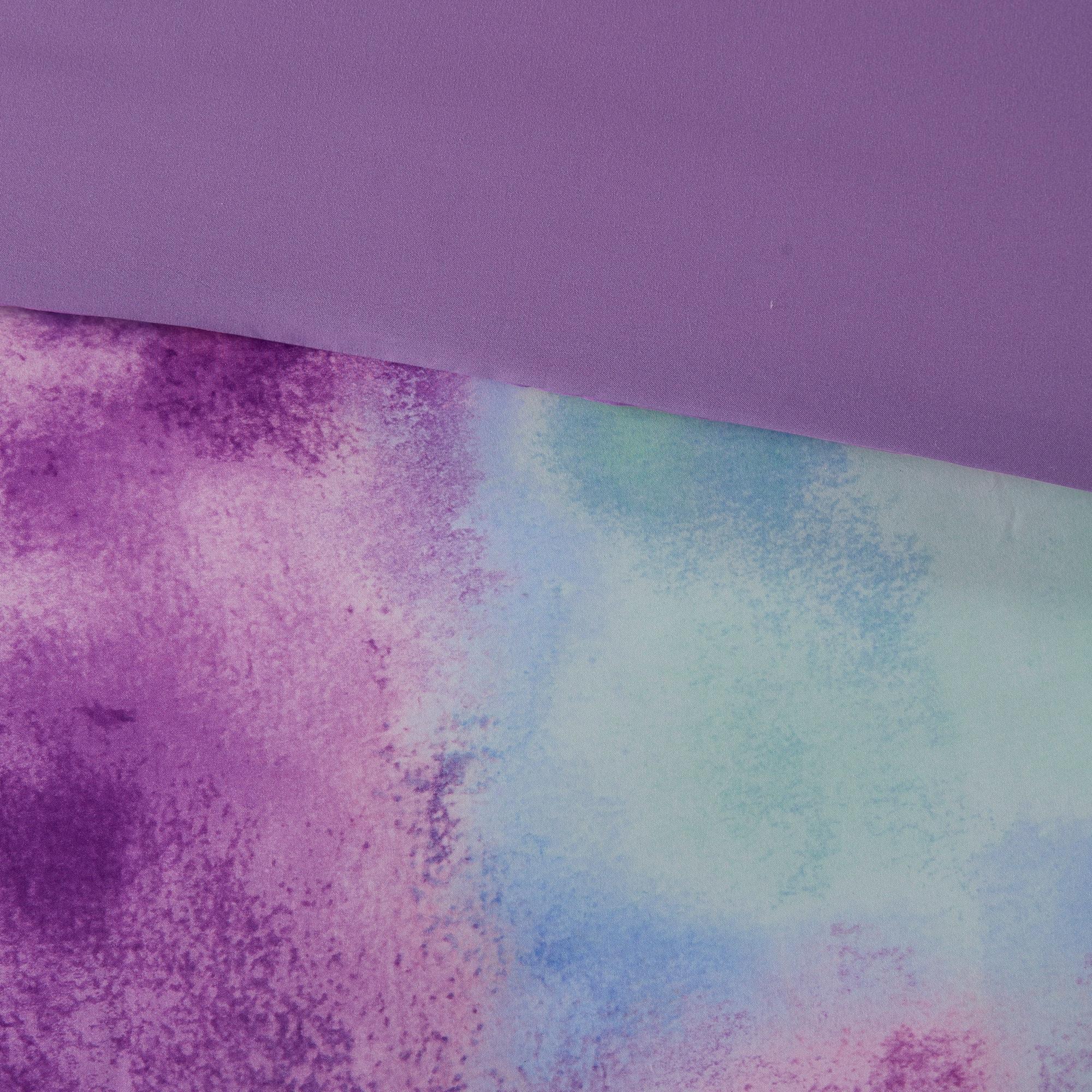 Cassiopeia Watercolor Tie Dye Printed Comforter Set with Throw Pillow