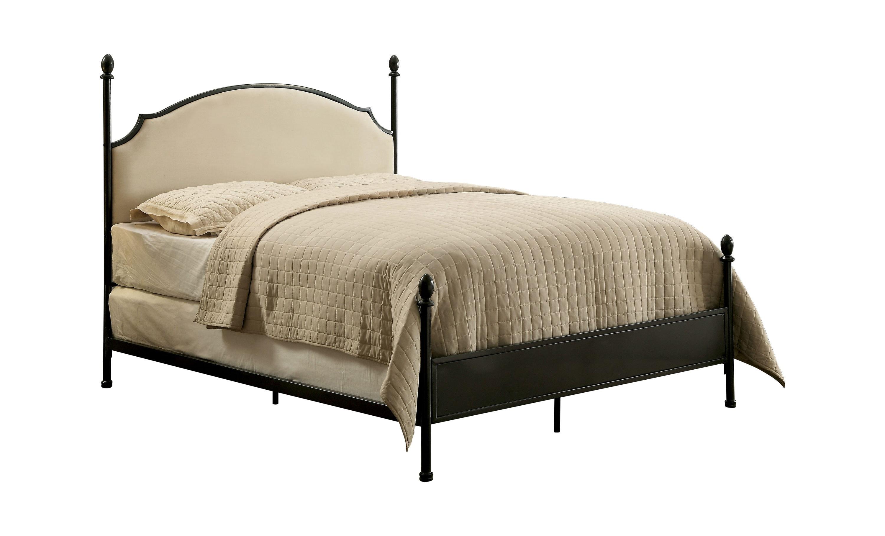 Blakesburg Upholstered Metal Four Poster Bed