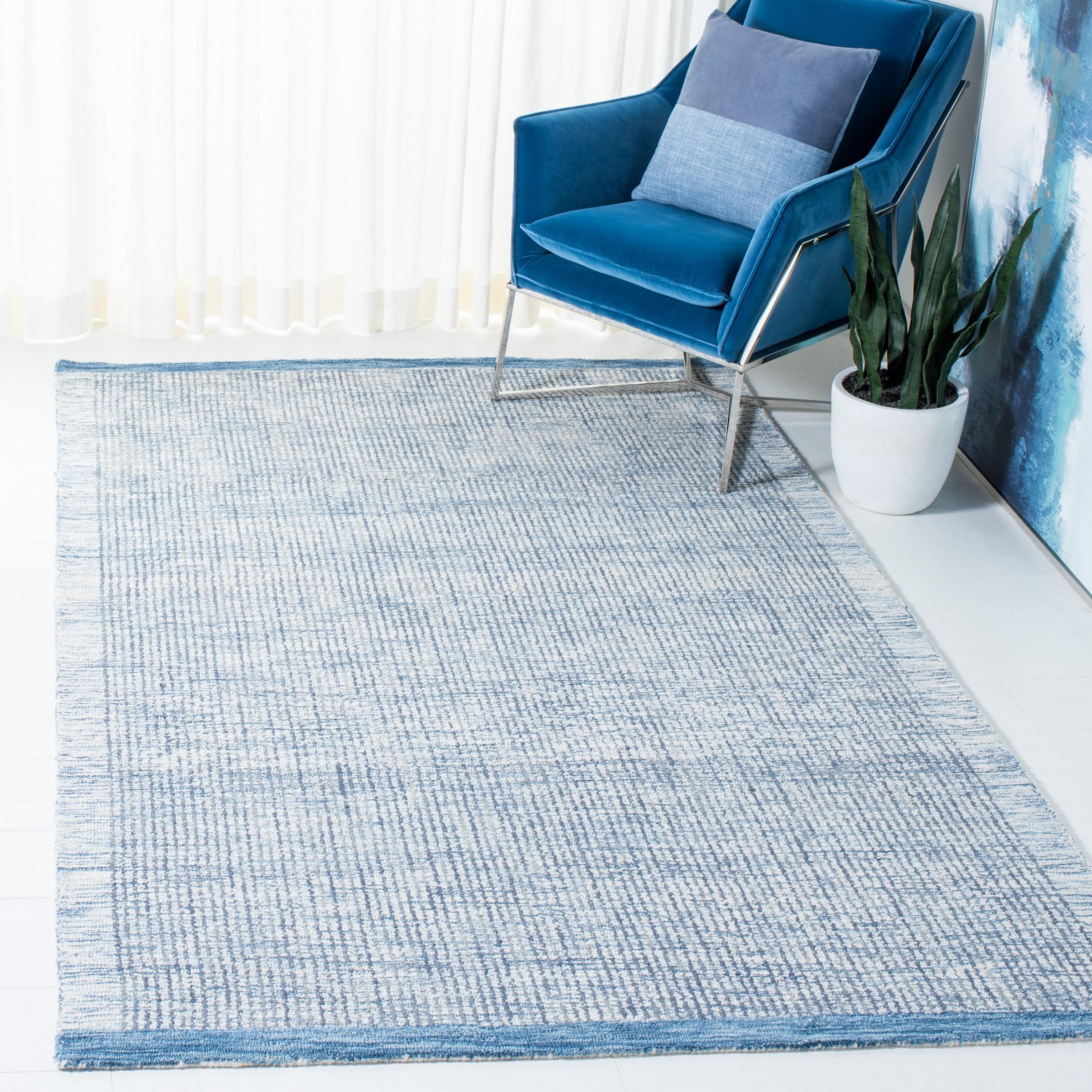 Metro MET151 Hand Tufted Indoor Area Rug - Ivory/Blue - 4'x6' - Safavieh