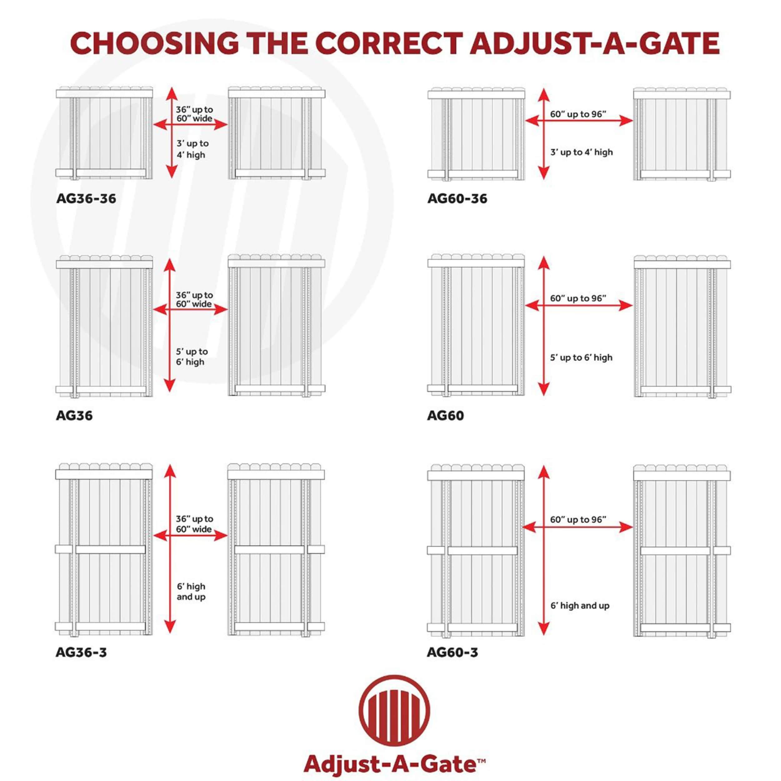 Adjust-A-Gate Adjustable Heavy Duty Steel Frame Anti Sag Gate Building Repair Kit, 36 to 60 Inches Wide Opening Up To 4 Feet High Fence