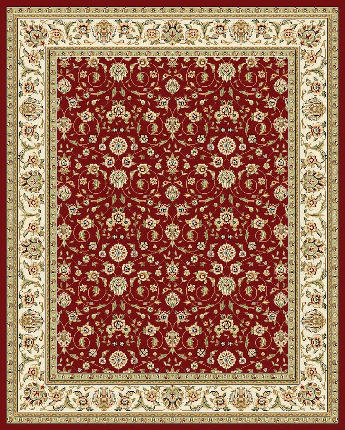 Lyndhurst LNH312 Power Loomed Area Rug - Red/Ivory - 8'x11' - Safavieh.