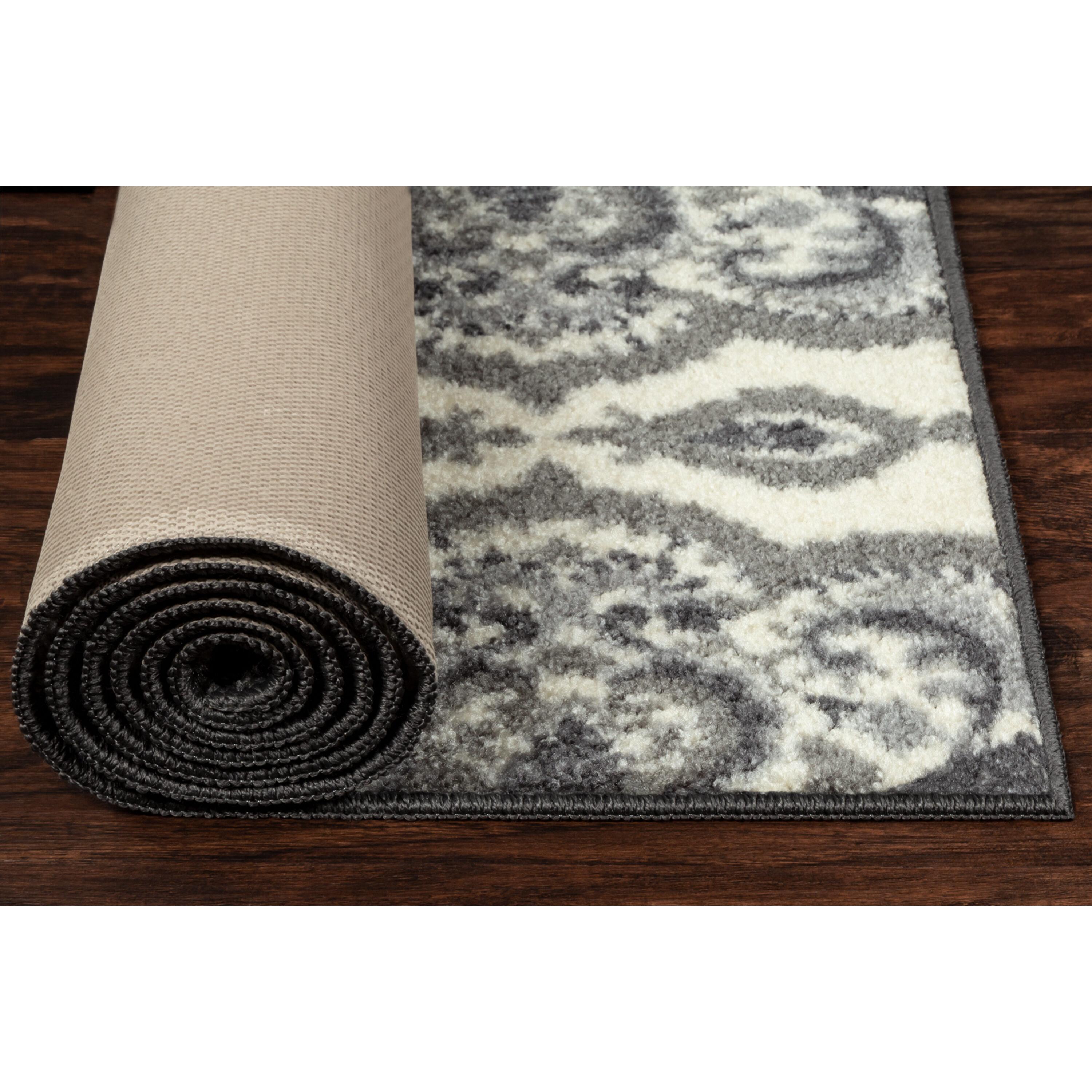 Maples Rugs Vivian Traditional Washable Entryway Accent Rug for Indoor, 1'8" x 2'10", Gray