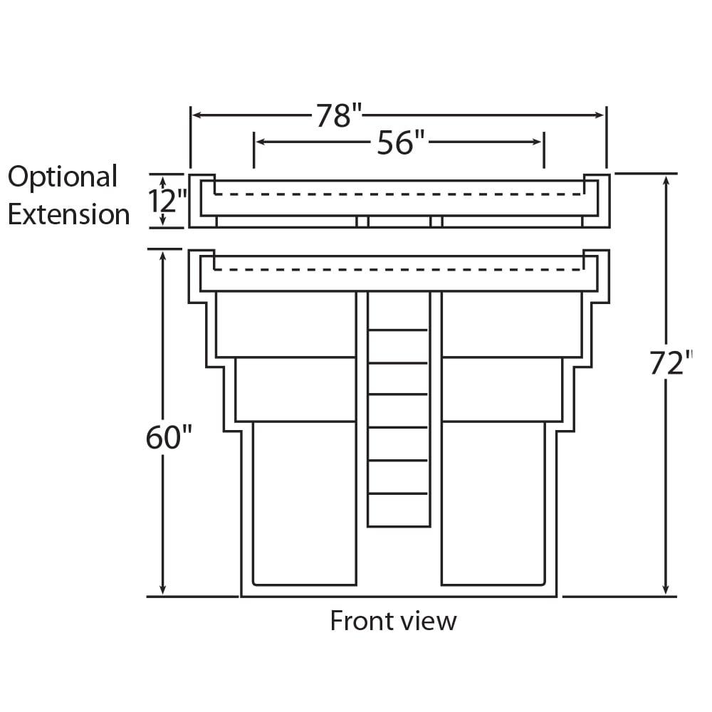 Granite Gray Polyethylene Rectangular Egress Window Well