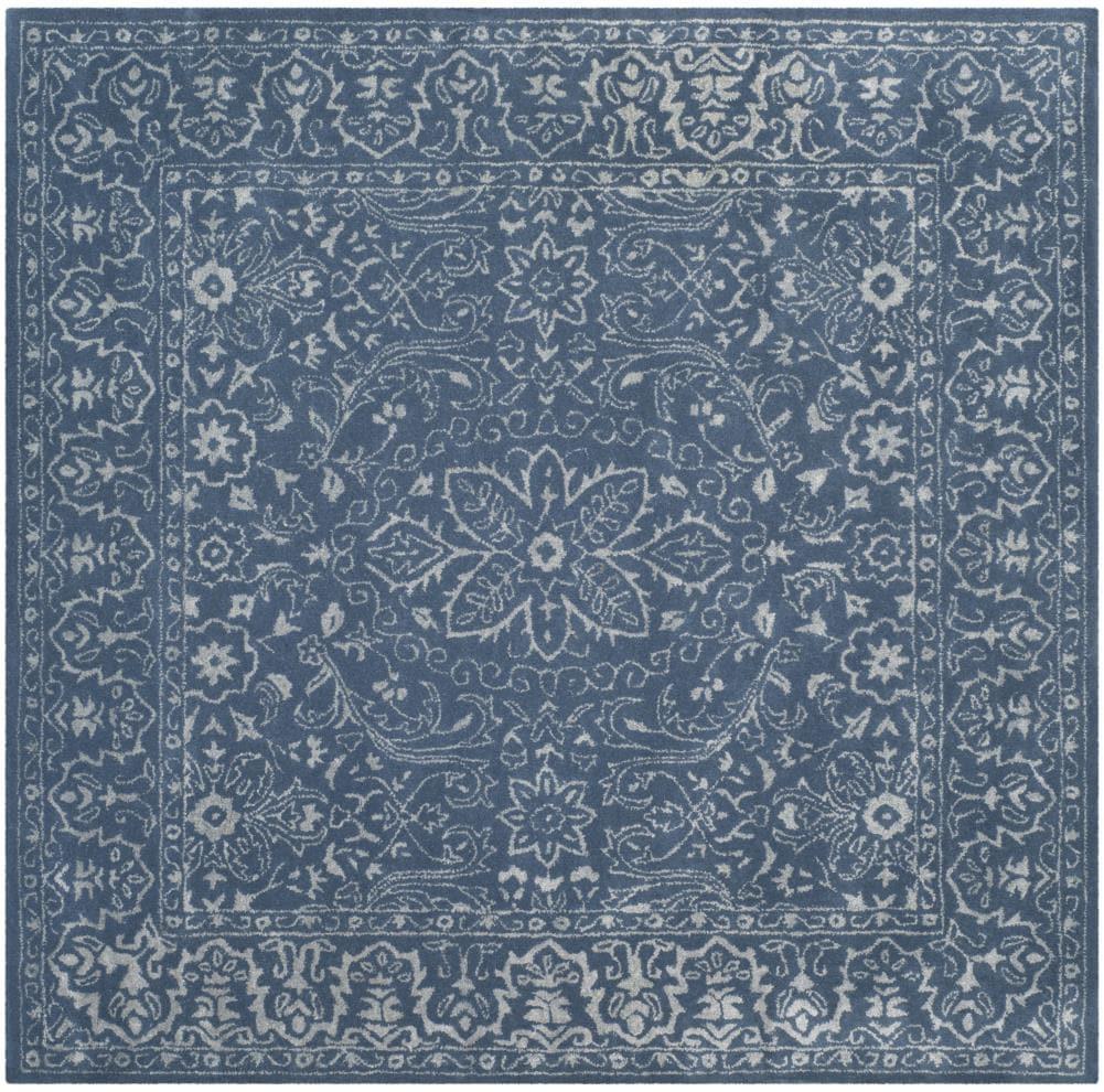 Glamour GLM516 Hand Tufted Area Rug - Grey/Blue - 6'x6' - Safavieh.