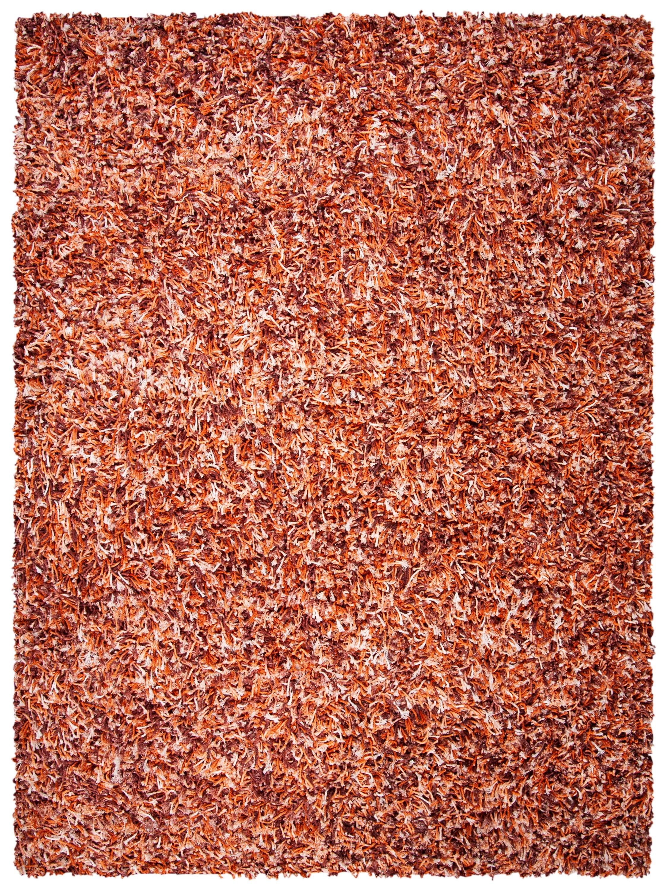 Rio Shag SG960 Hand Loomed Area Rug - Rust/Ivory - 8'x10' - Safavieh.