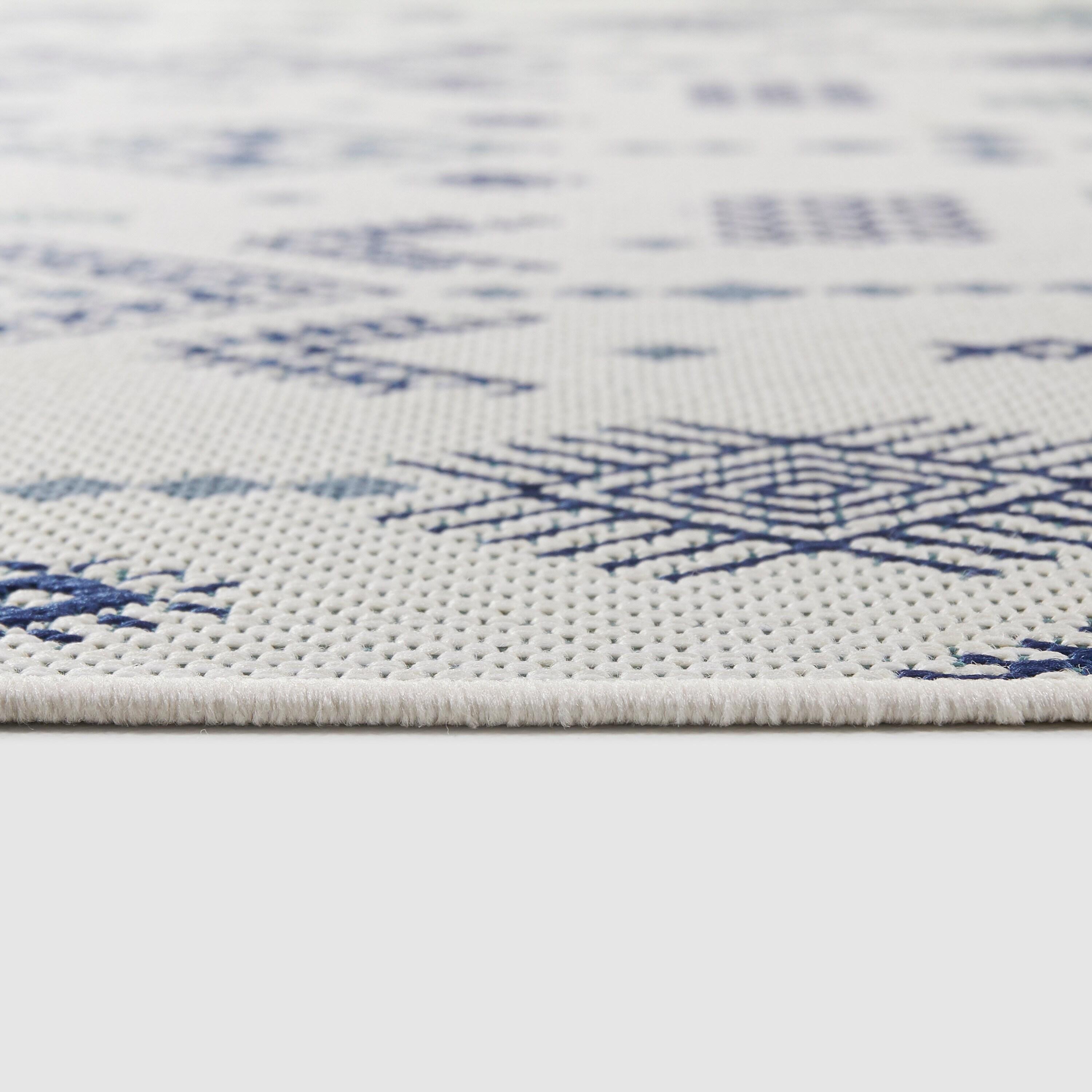 Ignacy Blue Moroccan Patio Indoor/Outdoor Area Rug
