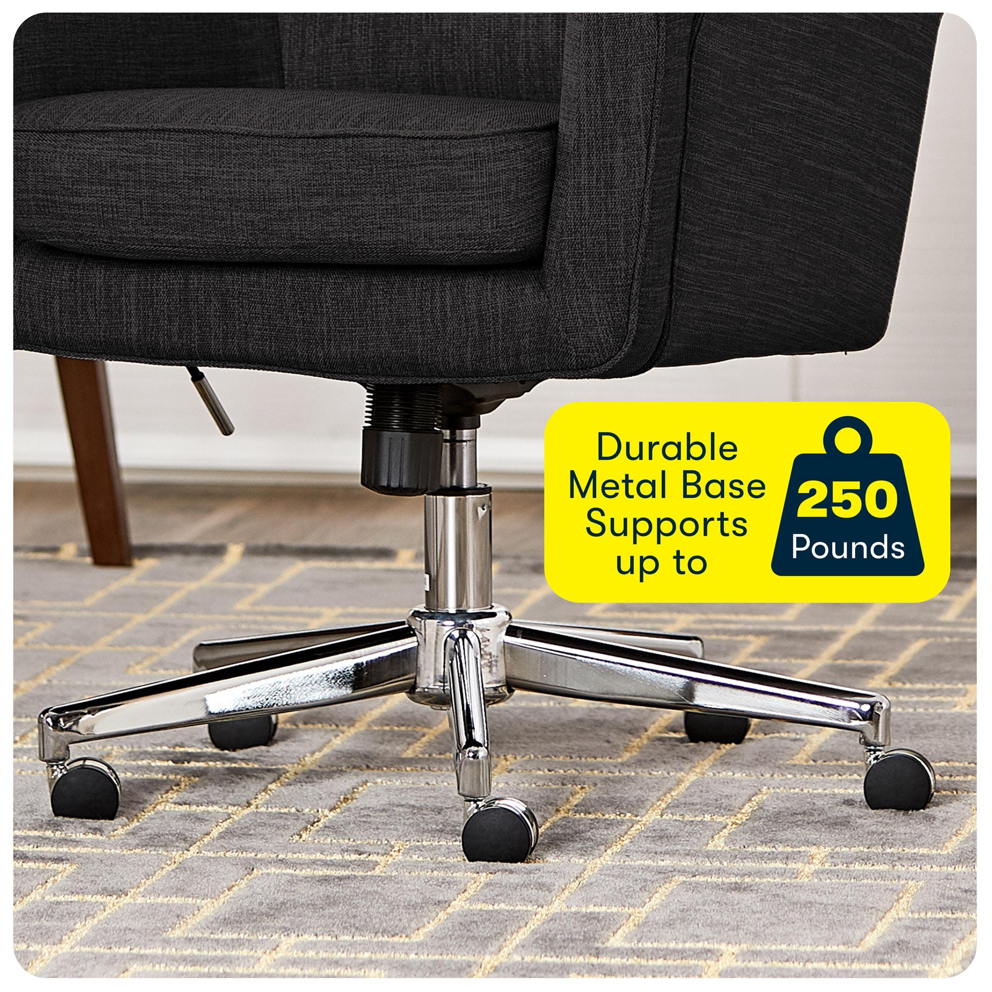 Style Ashland Home Office Chair Dark Gray - Serta: Mid-Century, Adjustable, Swivel, Ergonomic Design