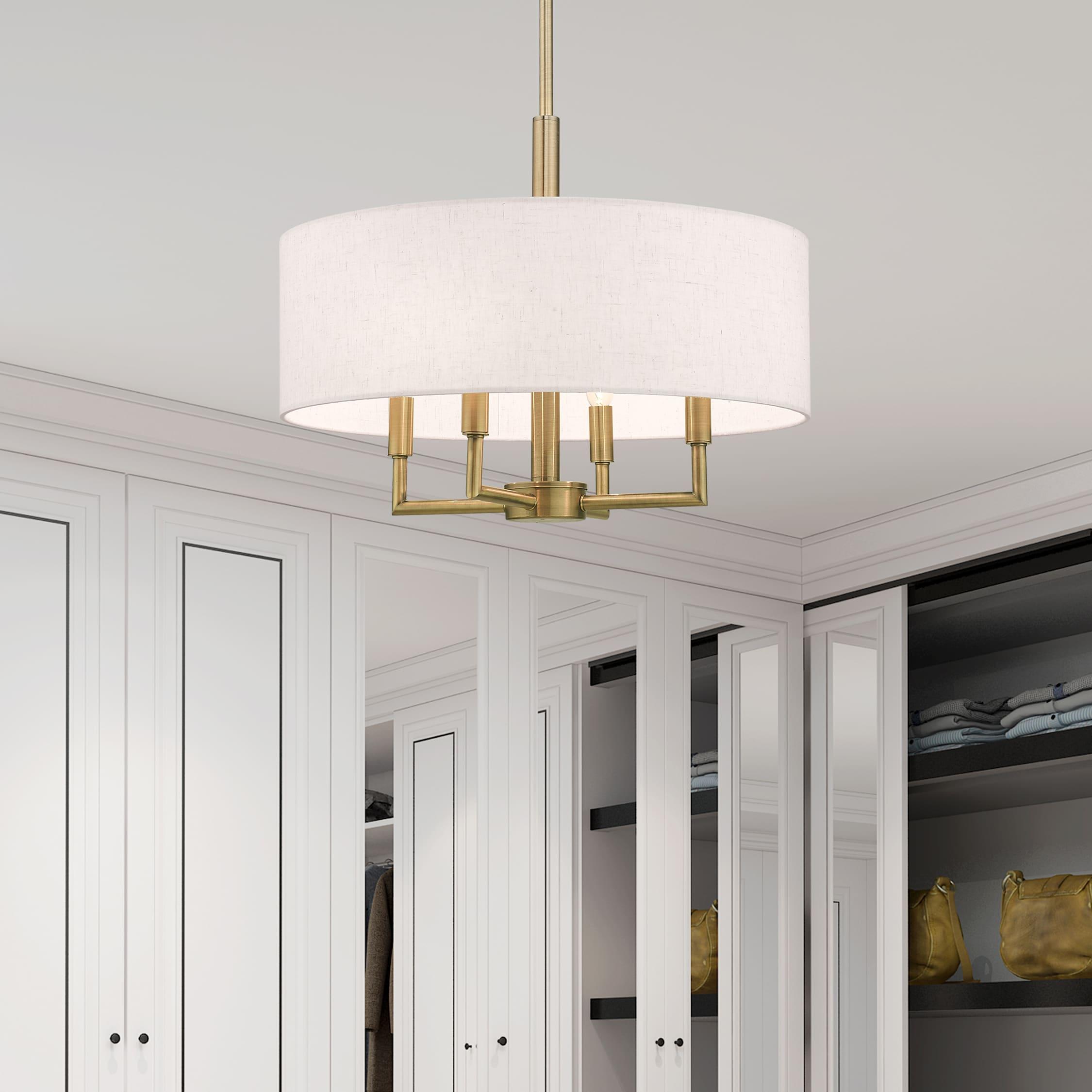 Livex Lighting Meridian 4 - Light Chandelier in  Antique Brass