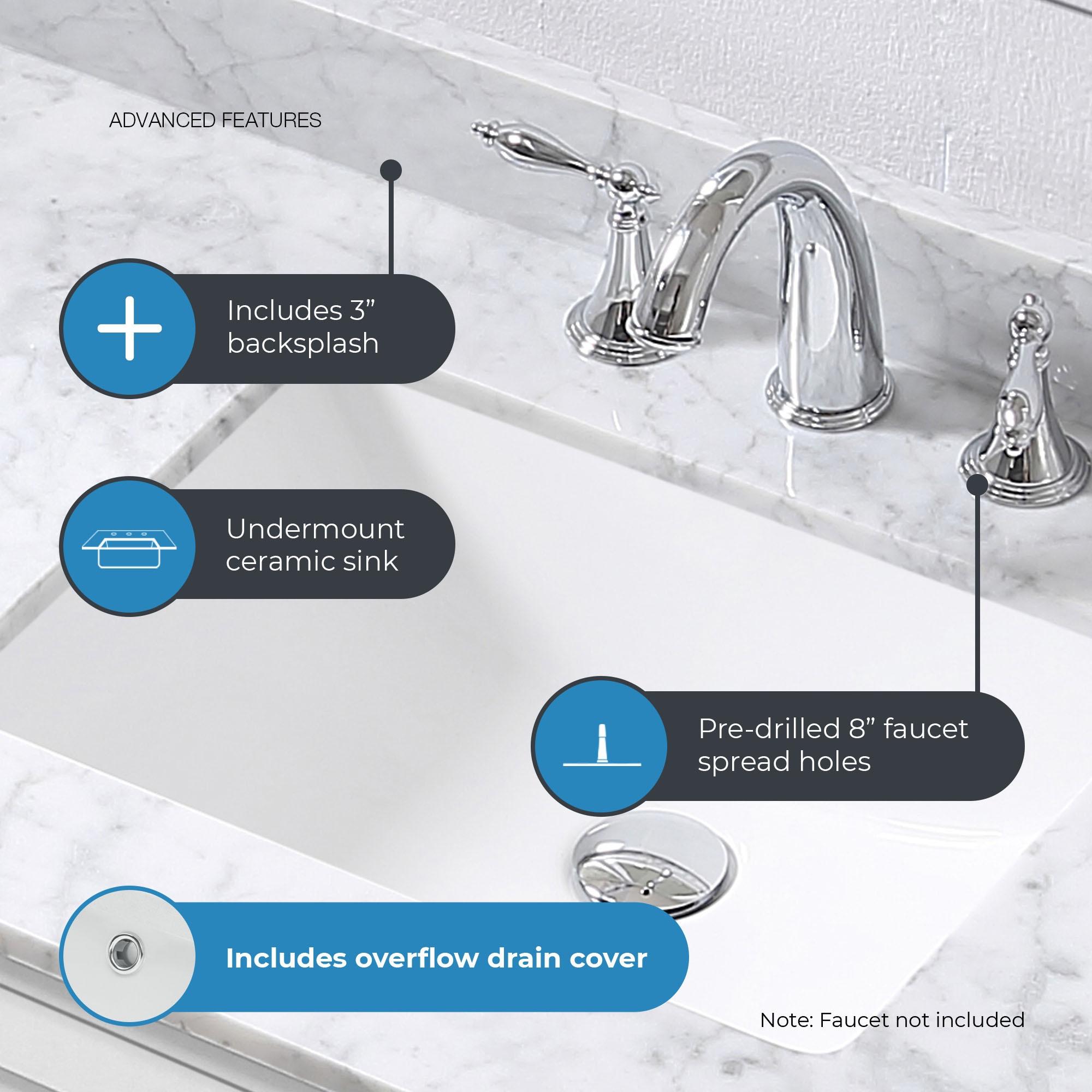 OVE Decors Tahoe 60" Double Bathroom Vanity