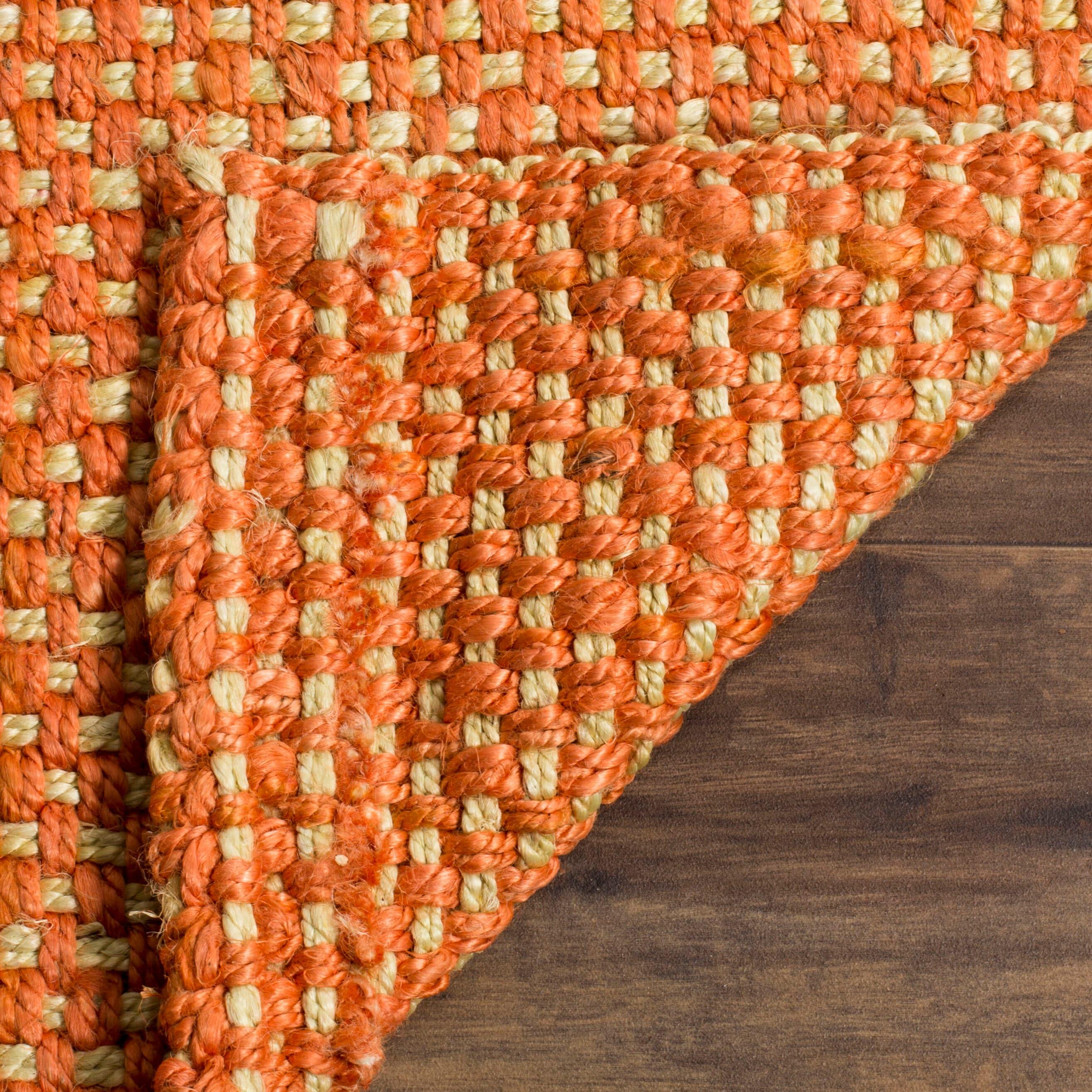 Natural Fiber NF262 Hand Woven Indoor Runner Rug - Rust/Natural - 2'3"x8' - Safavieh.