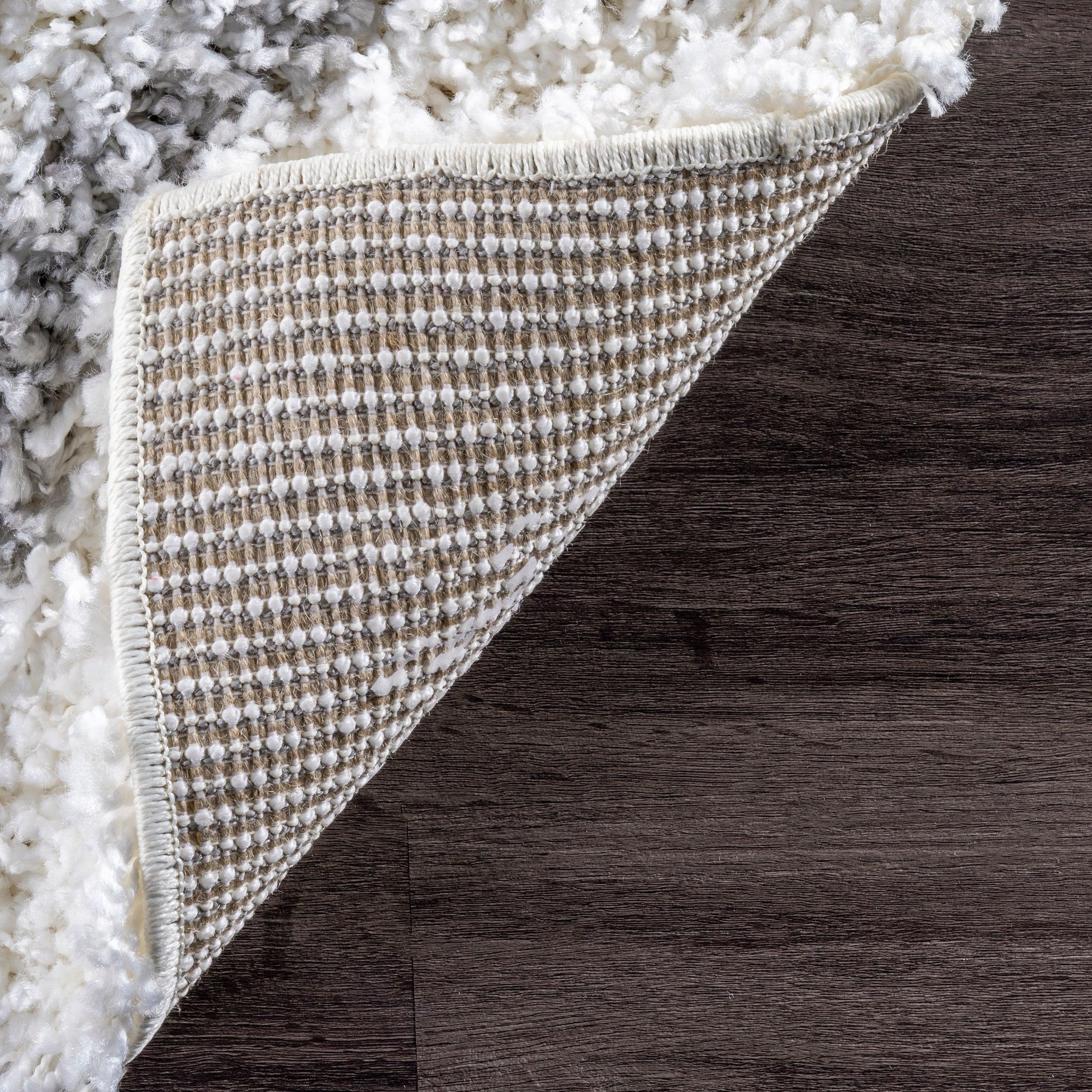 nuLOOM Trellis Cozy Soft & Plush Shag Area Rug, 6' 7" x 9', White