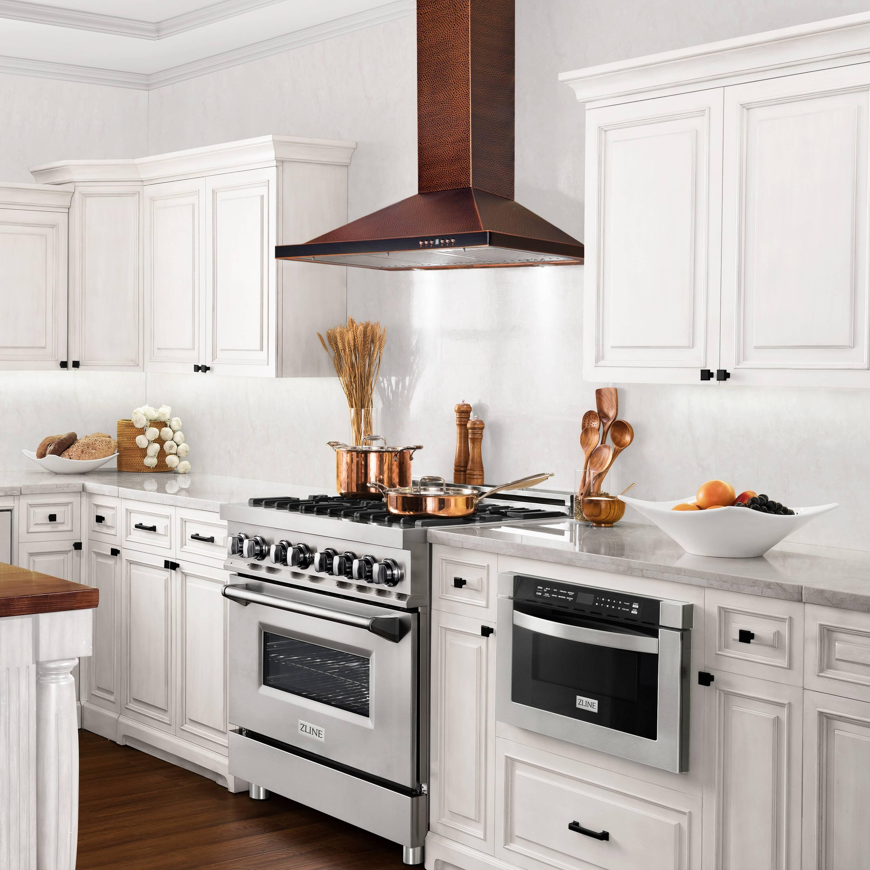 Satin ZLINE 30 in. Designer Series Satin Stainless Steel Convertible Vent Wall Mount Range Hood