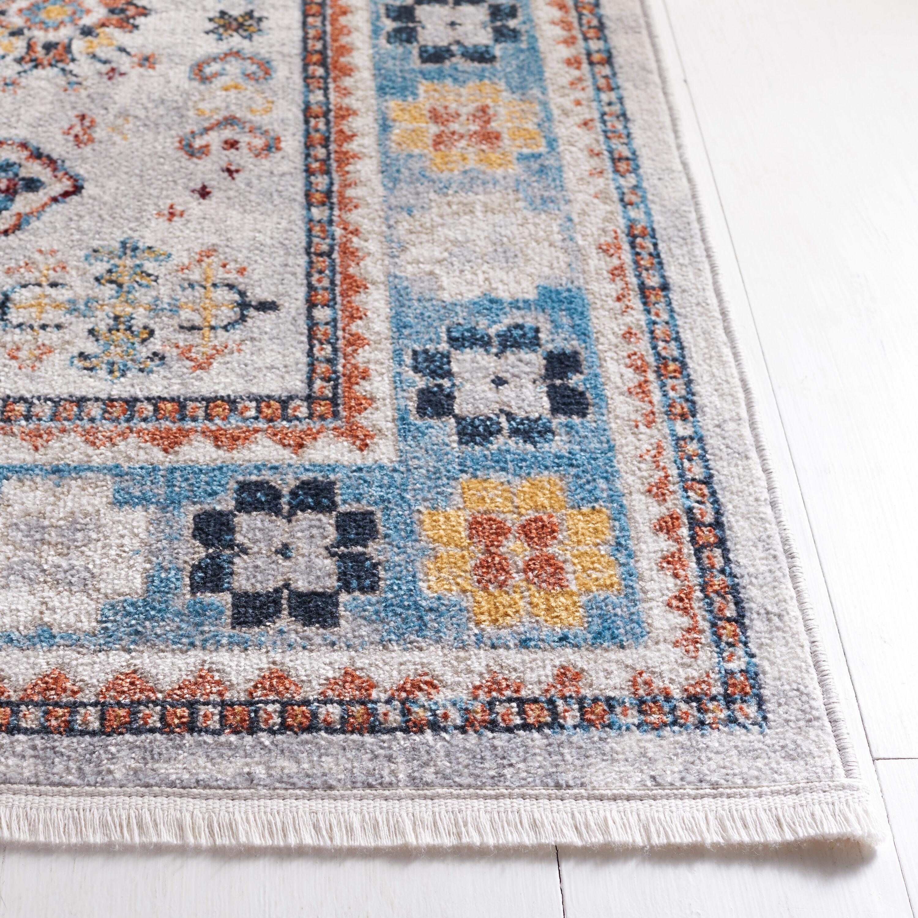 Bayside BAY106 Power Loomed Area Rug - Gray/Blue - 5'3"x7'6" - Safavieh.