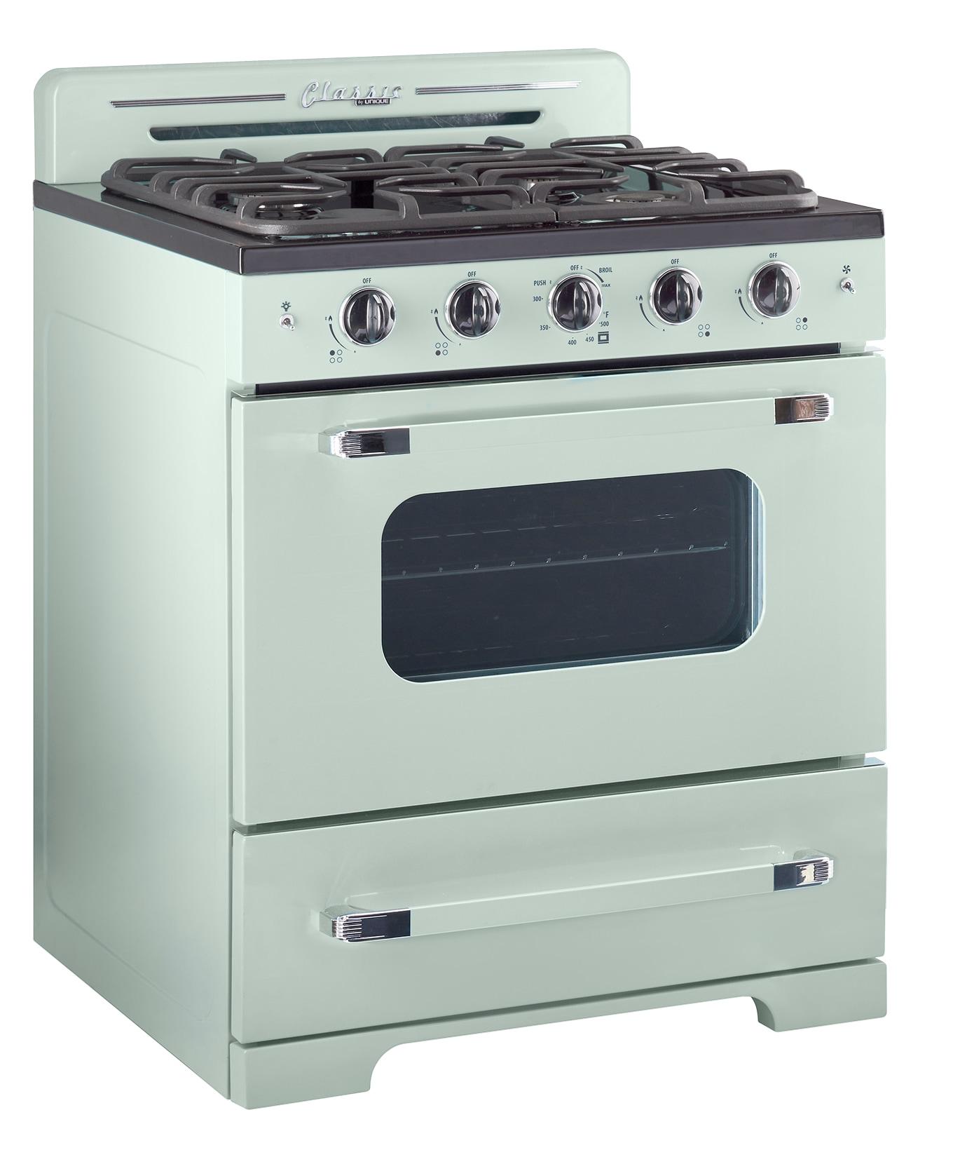 Unique Appliances Classic Retro 30" 4 burner 3.9 cu. ft. Freestanding Gas Range with Convection Oven UGP-30CR LG