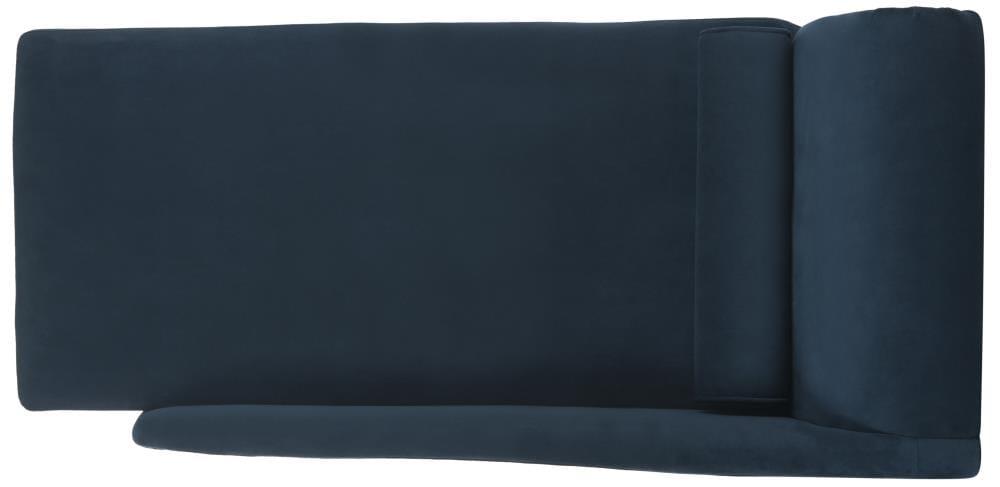 Caiden Vevlet Chaise with Pillow - Navy - Safavieh.