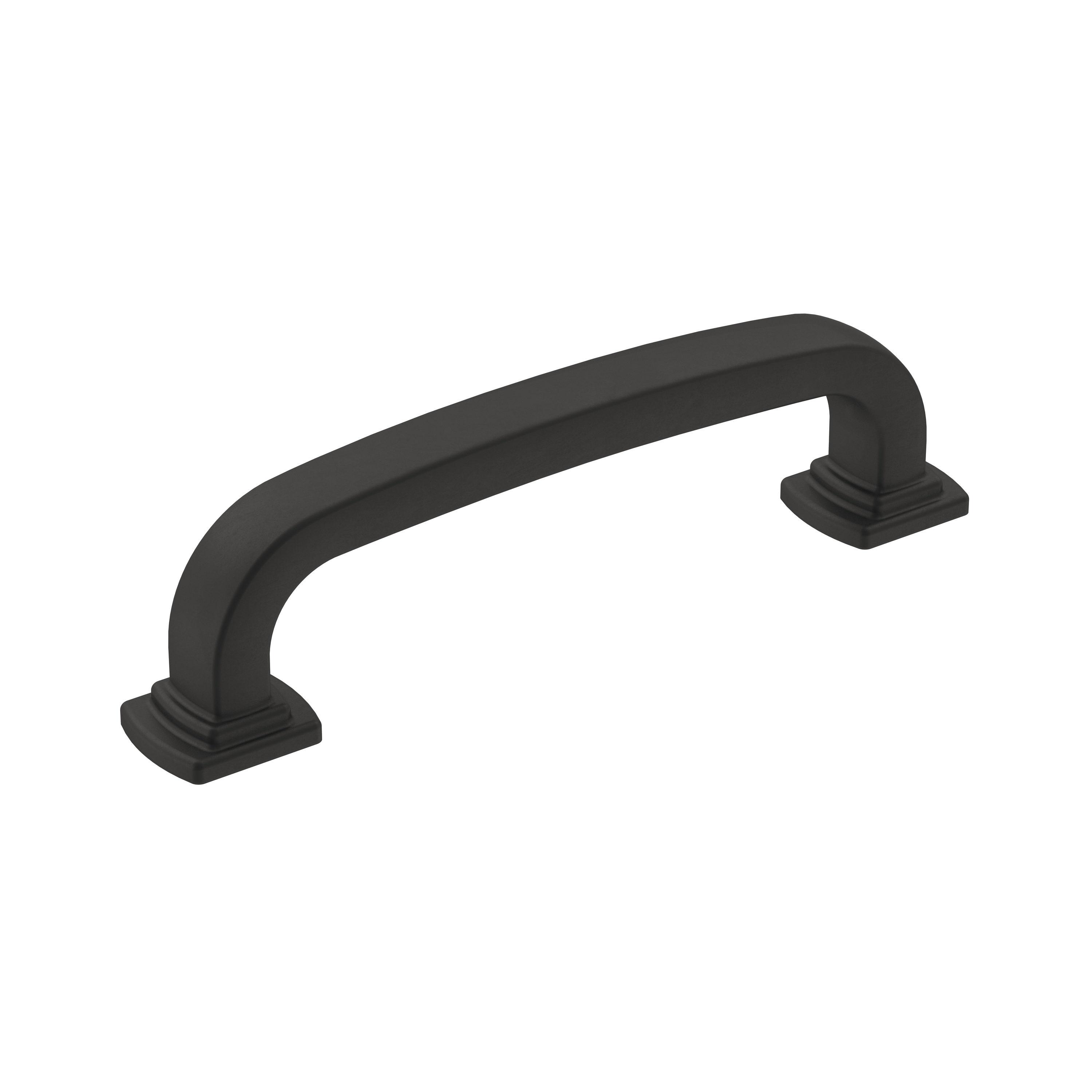 Amerock Surpass 3-3/4 inch (96mm) Center-to-Center Matte Black Cabinet Pull