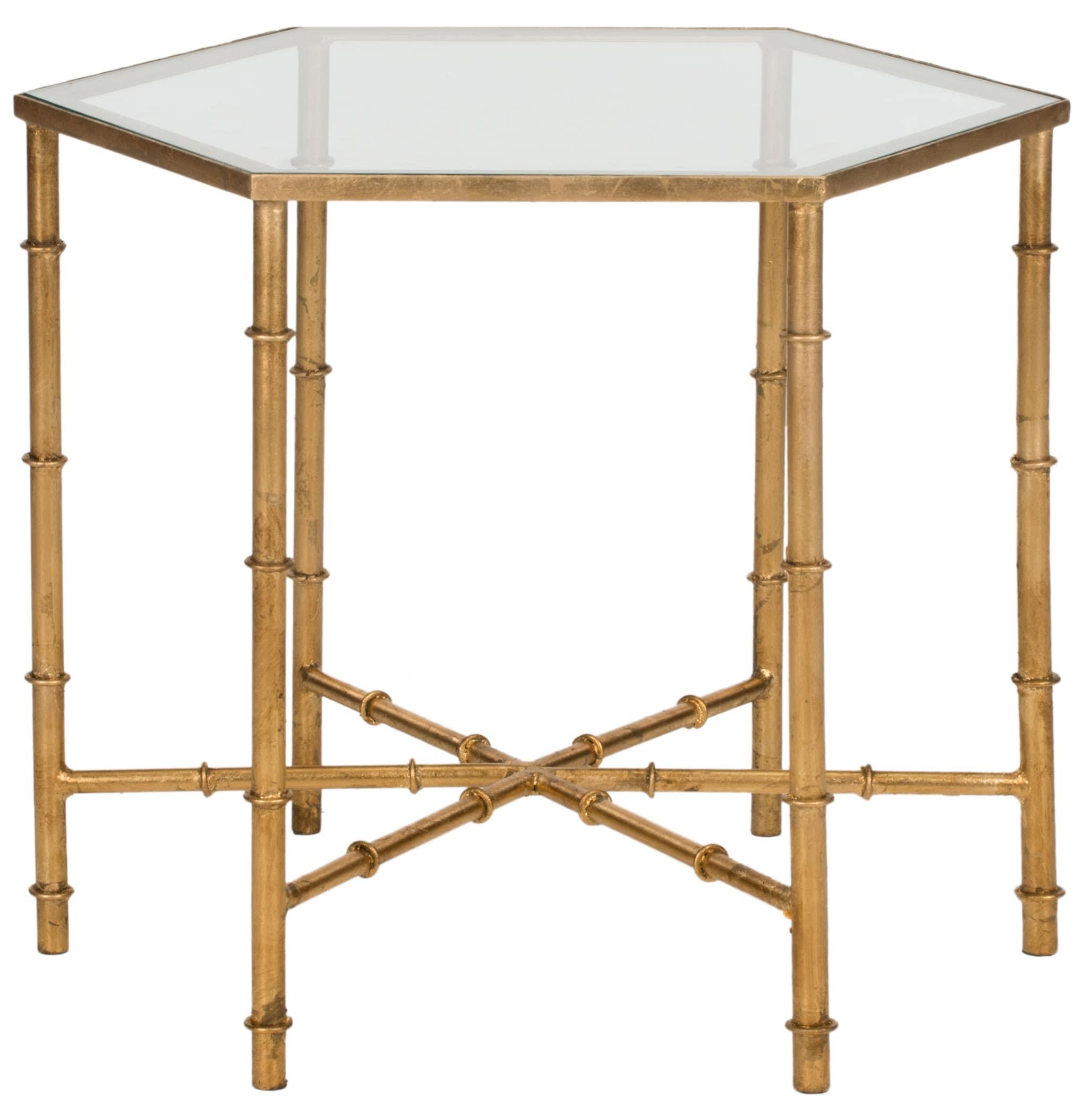 Kerri Accent Table - Gold/Clear Glass - Safavieh.