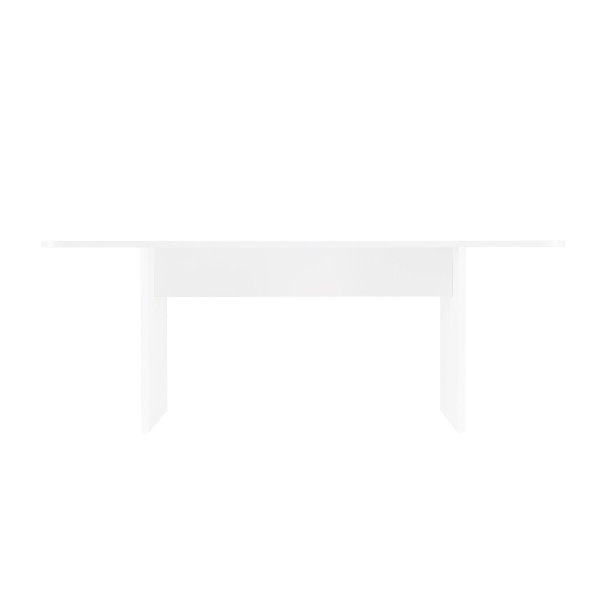 Ella 78.7" Dining Table in White made from Engineered Wood