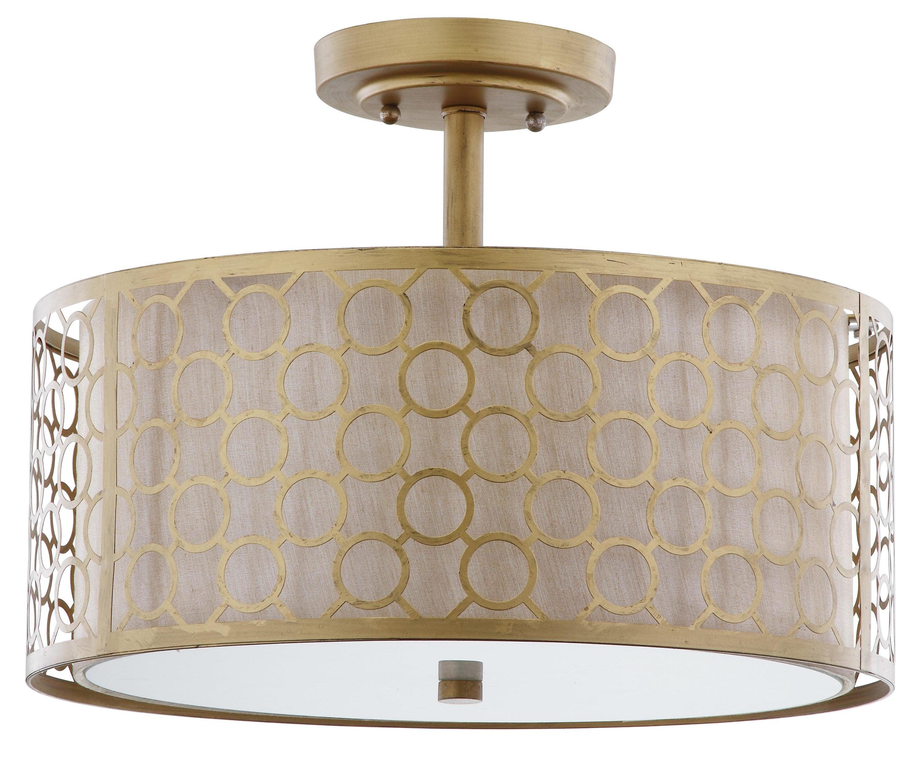 Giotta Ceiling Light - Antique Gold - Safavieh.