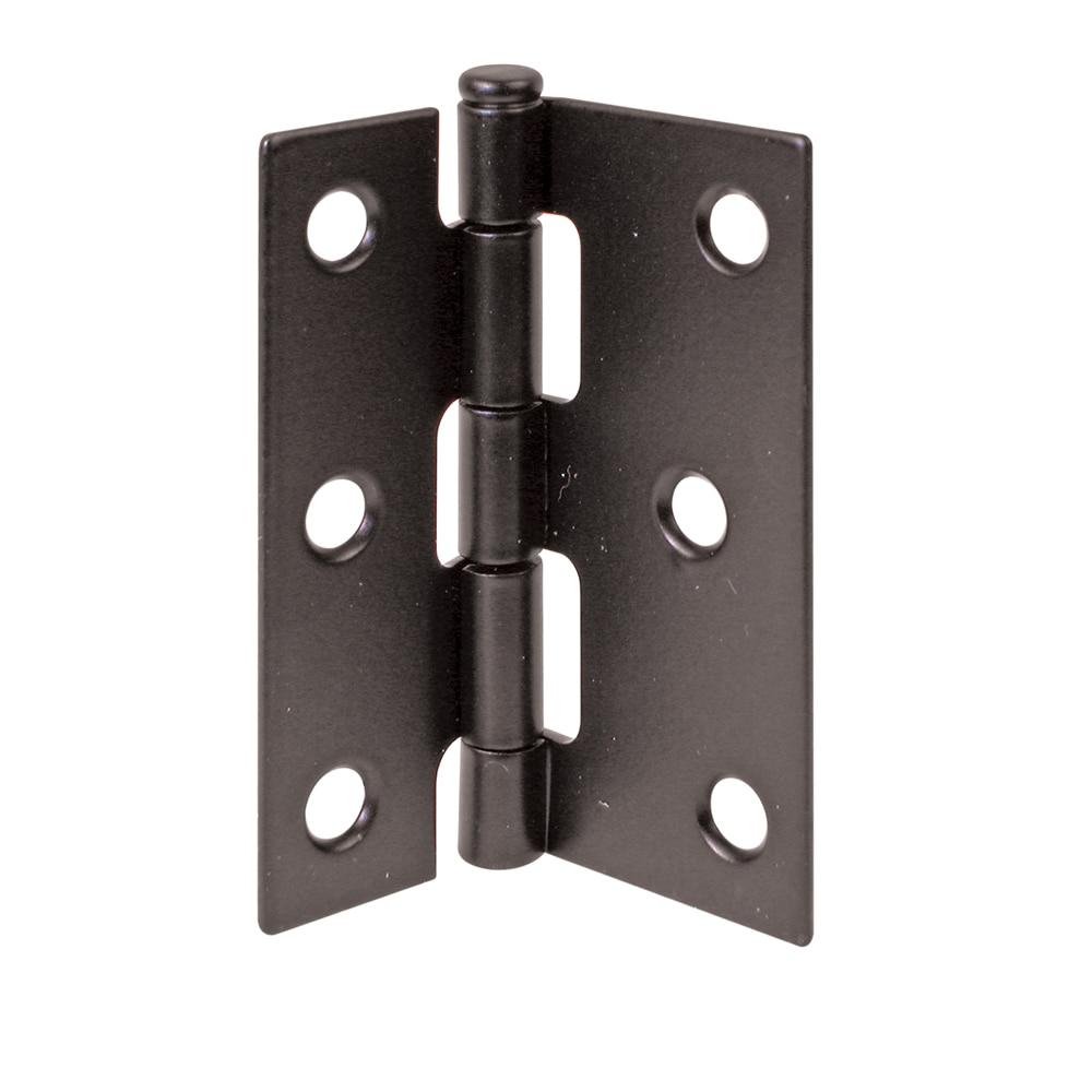 Prime-Line Screen Door Replacement Hinges, 3 in. Long, Steel, Black (Set of 2)