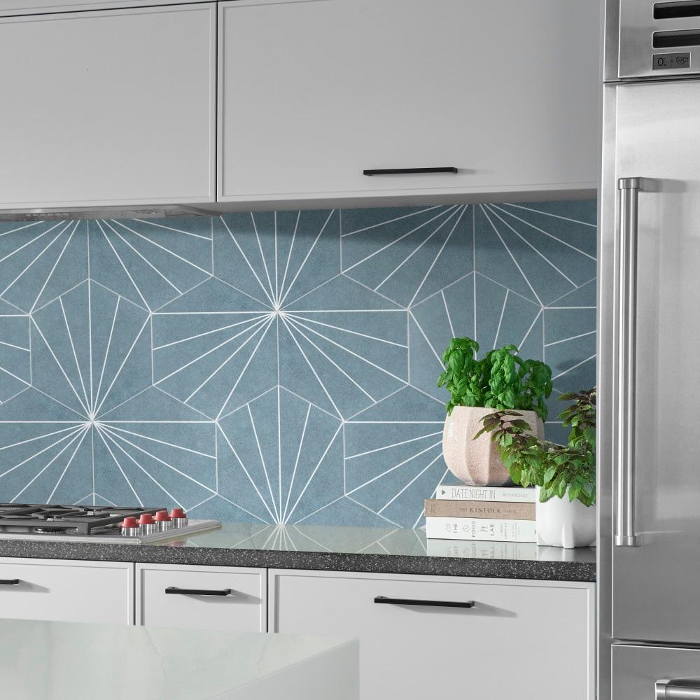 Merola Tile Aster 9" x 10" Porcelain Patterned Wall & Floor Tile