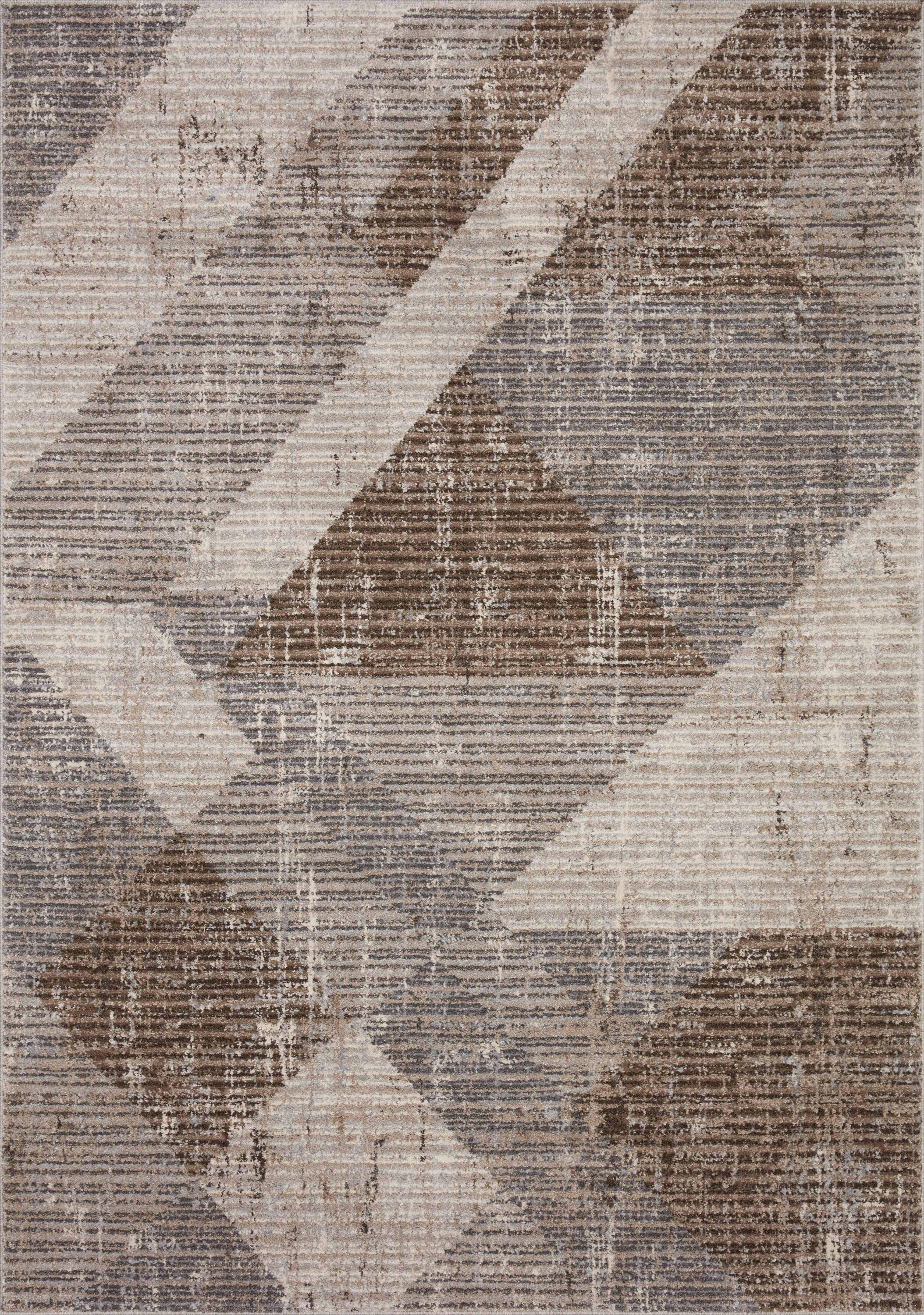 Loloi II Austen AUS-04 Geometric Stone / Bark Area Rug 9'-3" x 13'-3"