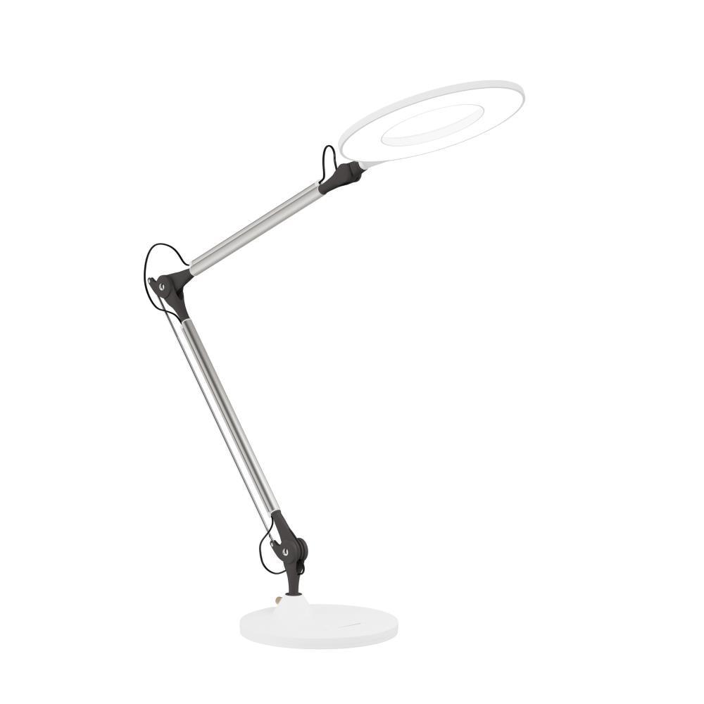 Hastings Home Adjustable Swing Arm LED Desk Lamp for Home Office (White)