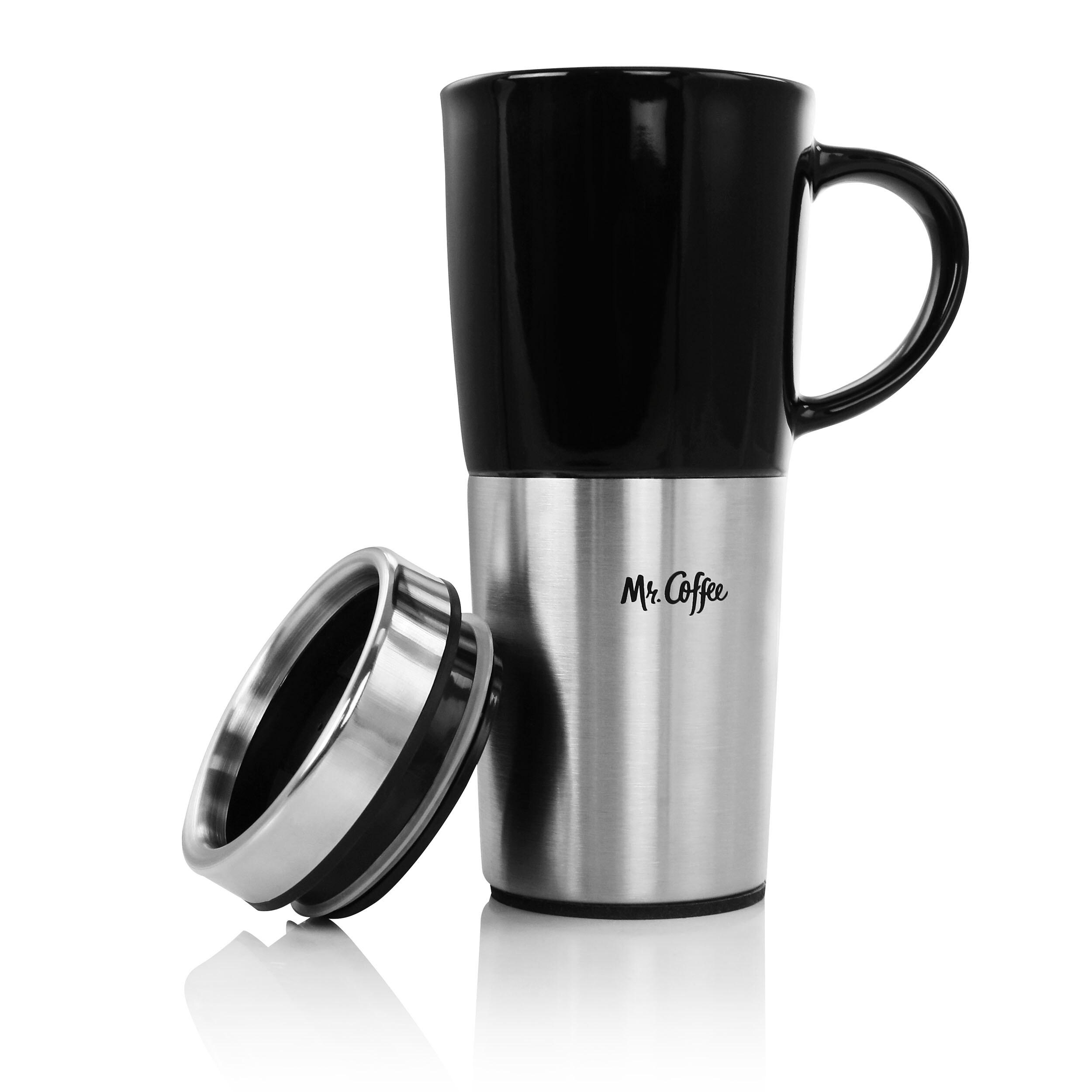 Mr. Coffee 16 Oz Stainless Steel Travel Mug