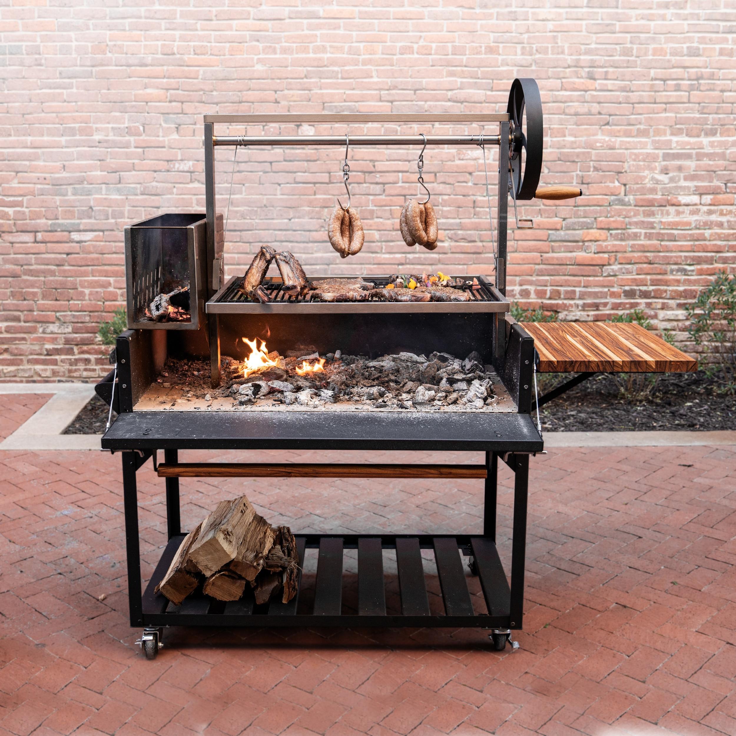 Backyard Discovery Premium Argentine/Santa Maria Bbq Grill With Wood Fire And Charcoal Grill