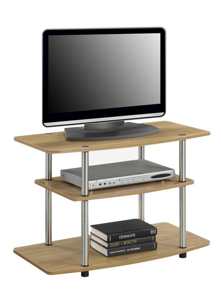 Convenience Concepts Designs2Go No Tools 3 Tier TV Stand, Light Oak