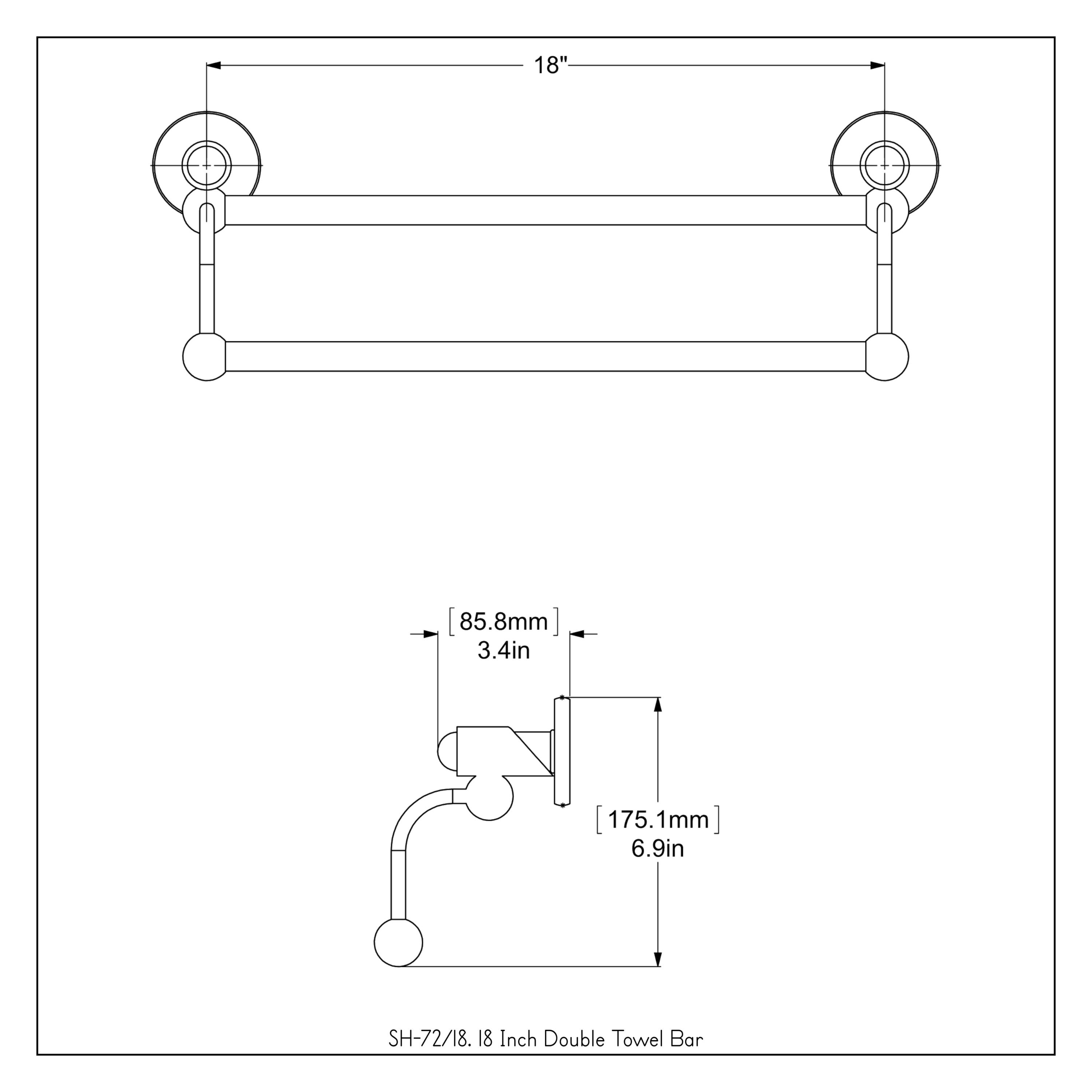 Allied Brass Soho Wall Towel Bar SH-72/18-PB