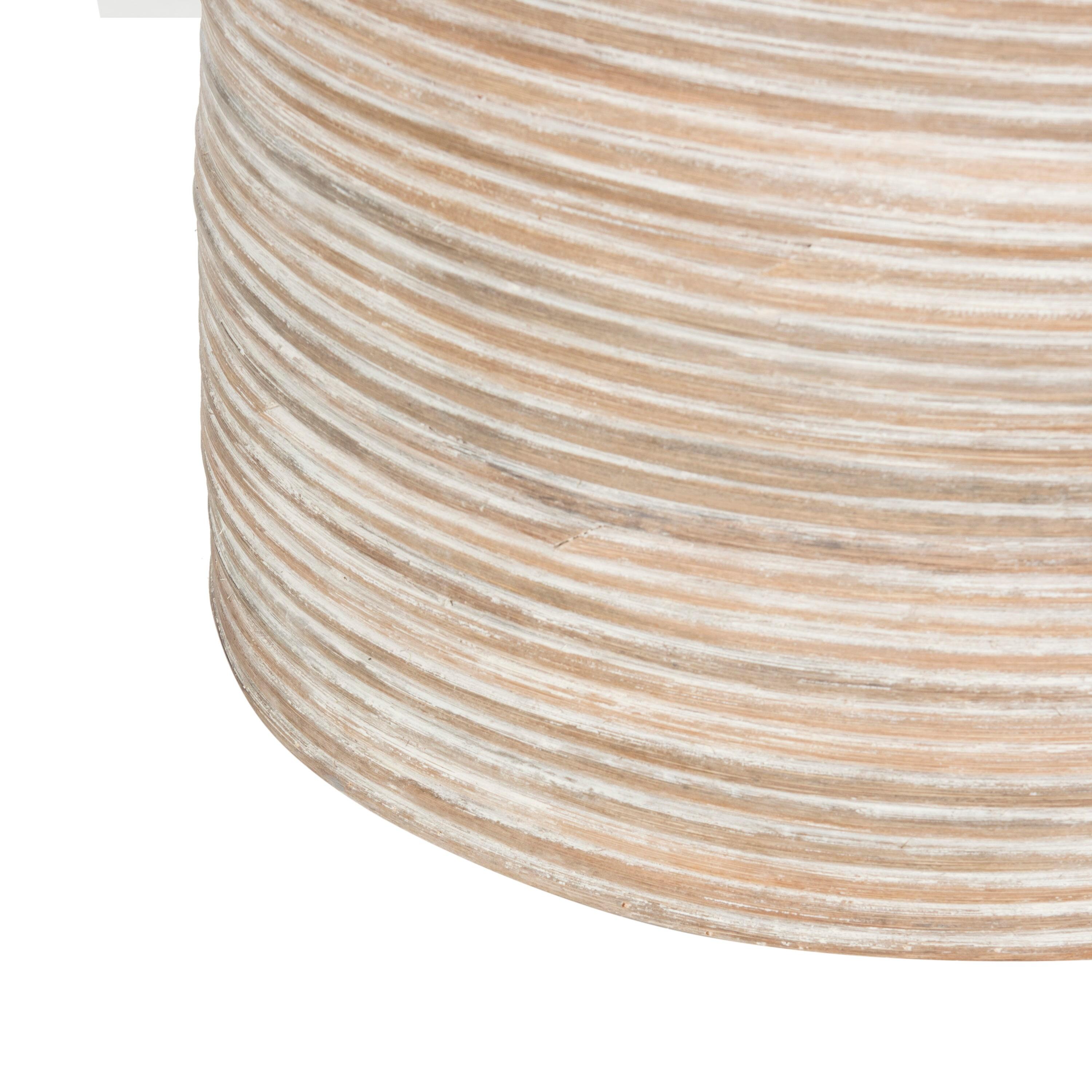 Wellington Laundry Basket with Liner - HAC6501 - White/Grey White Wash - Safavieh