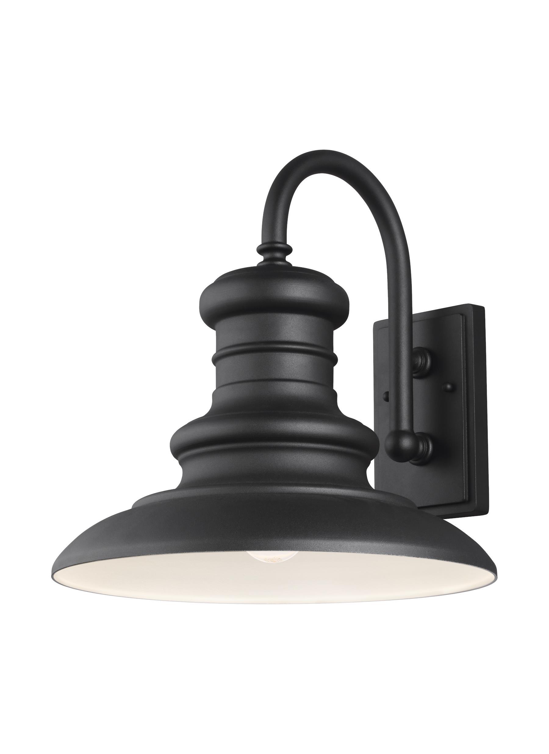 Generation Lighting Redding Station 1 -Light 15.63-in H Black Hardwired Outdoor Wall Light