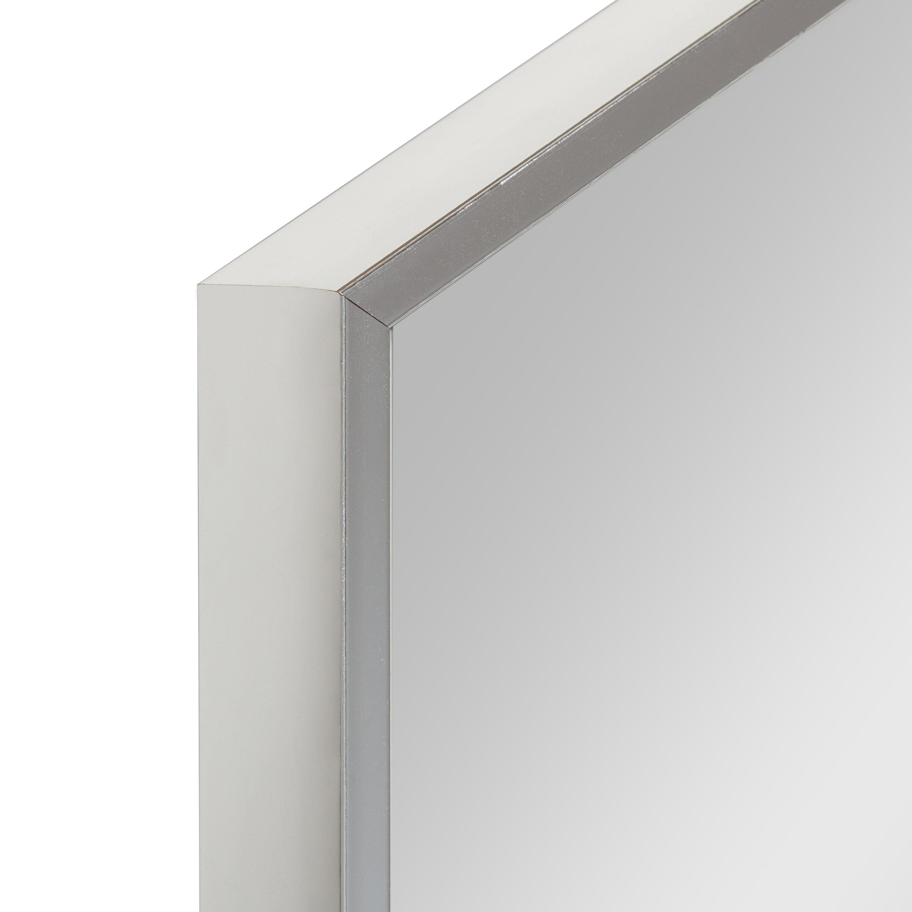 Kate and Laurel Rhodes Modern Hexagon Wall Mirror, 22 x 31, Silver, Decorative Geometric Hexagon MIrror with Chrome Finish for Elegant Contemporary Wall Decor