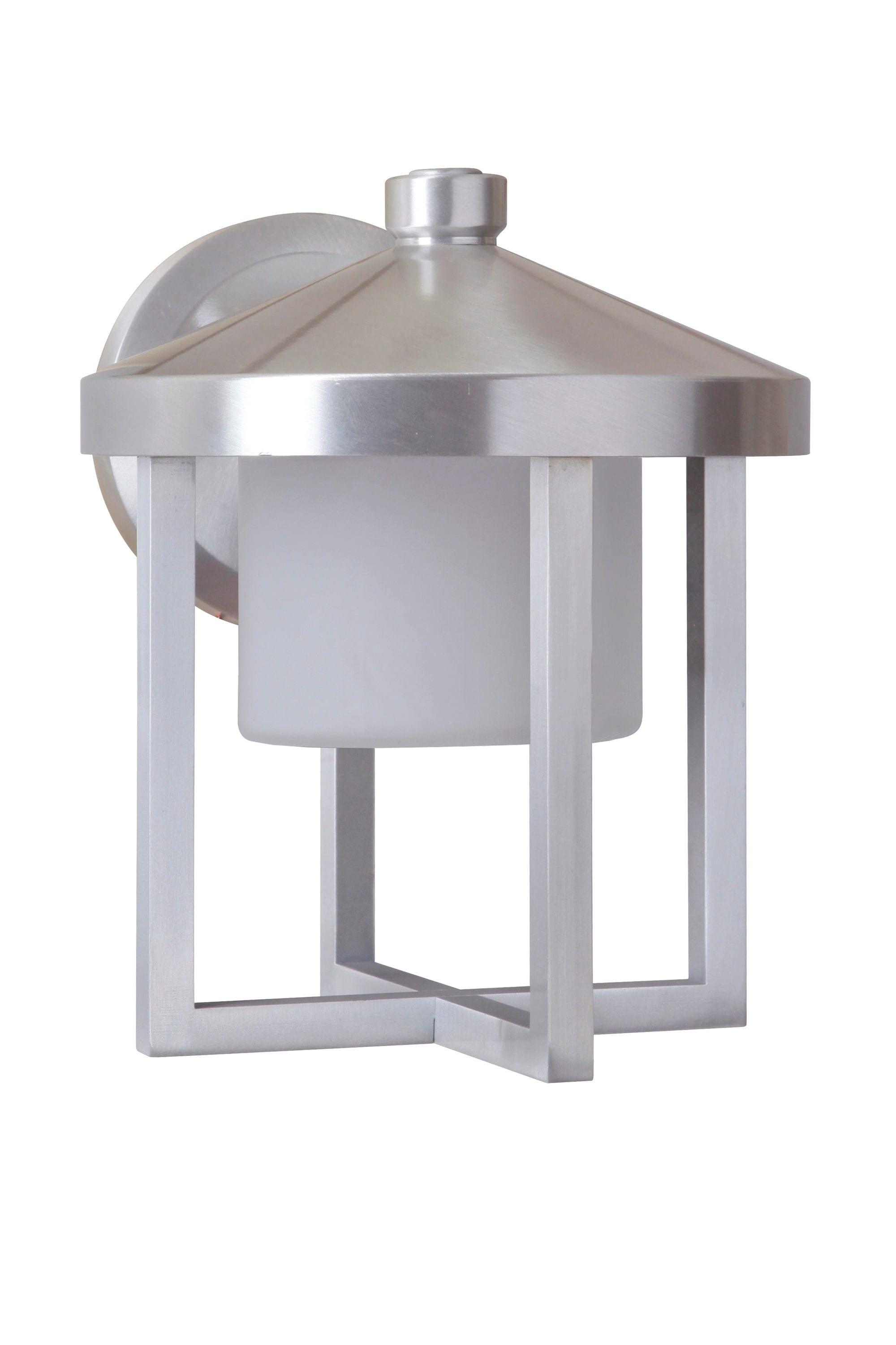 Satin Aluminum 8.75" Dimmable Outdoor LED Wall Lantern