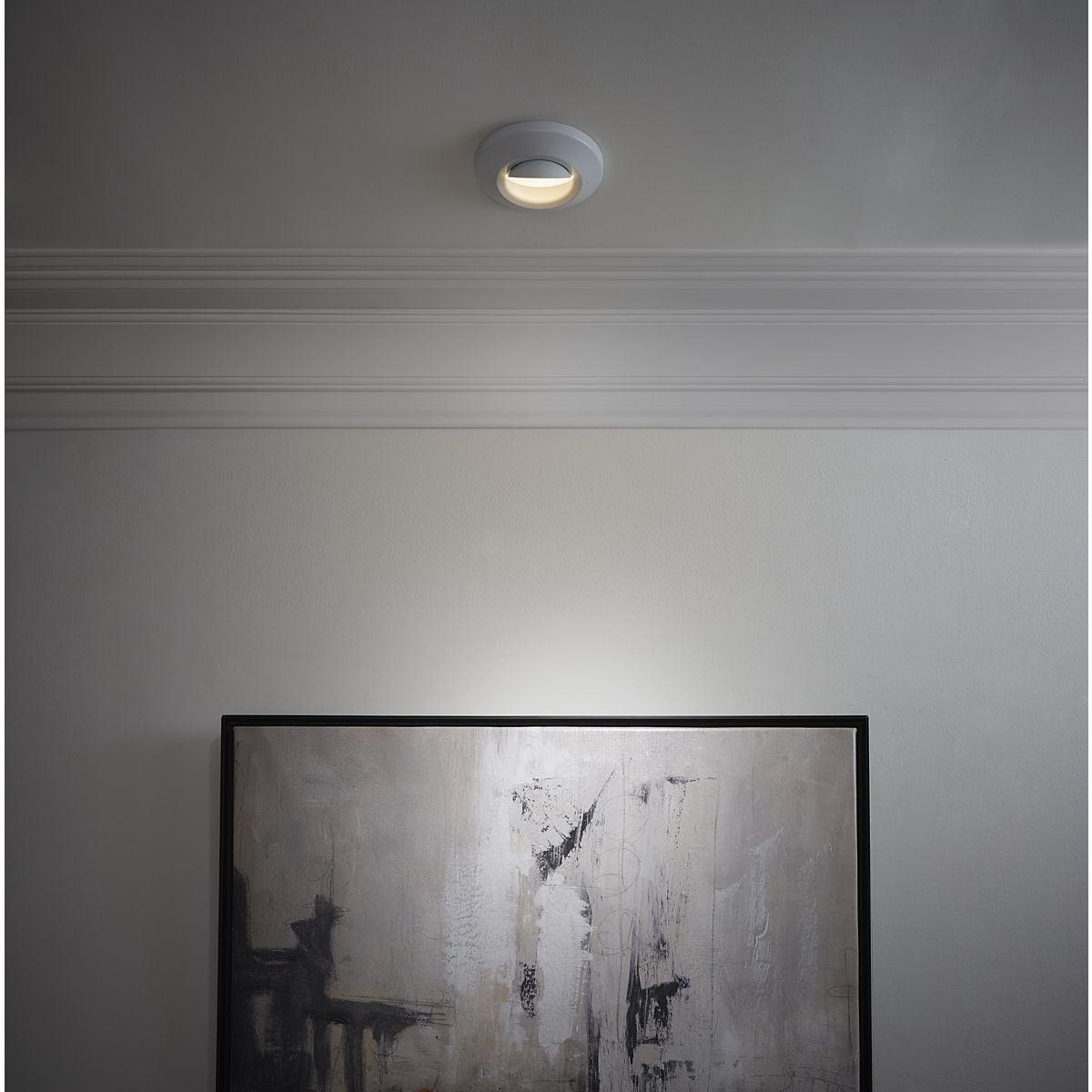 Progress Lighting, Intrinsic Collection, 1-Light Surface Mount, Satin White, Eyeball Downlight