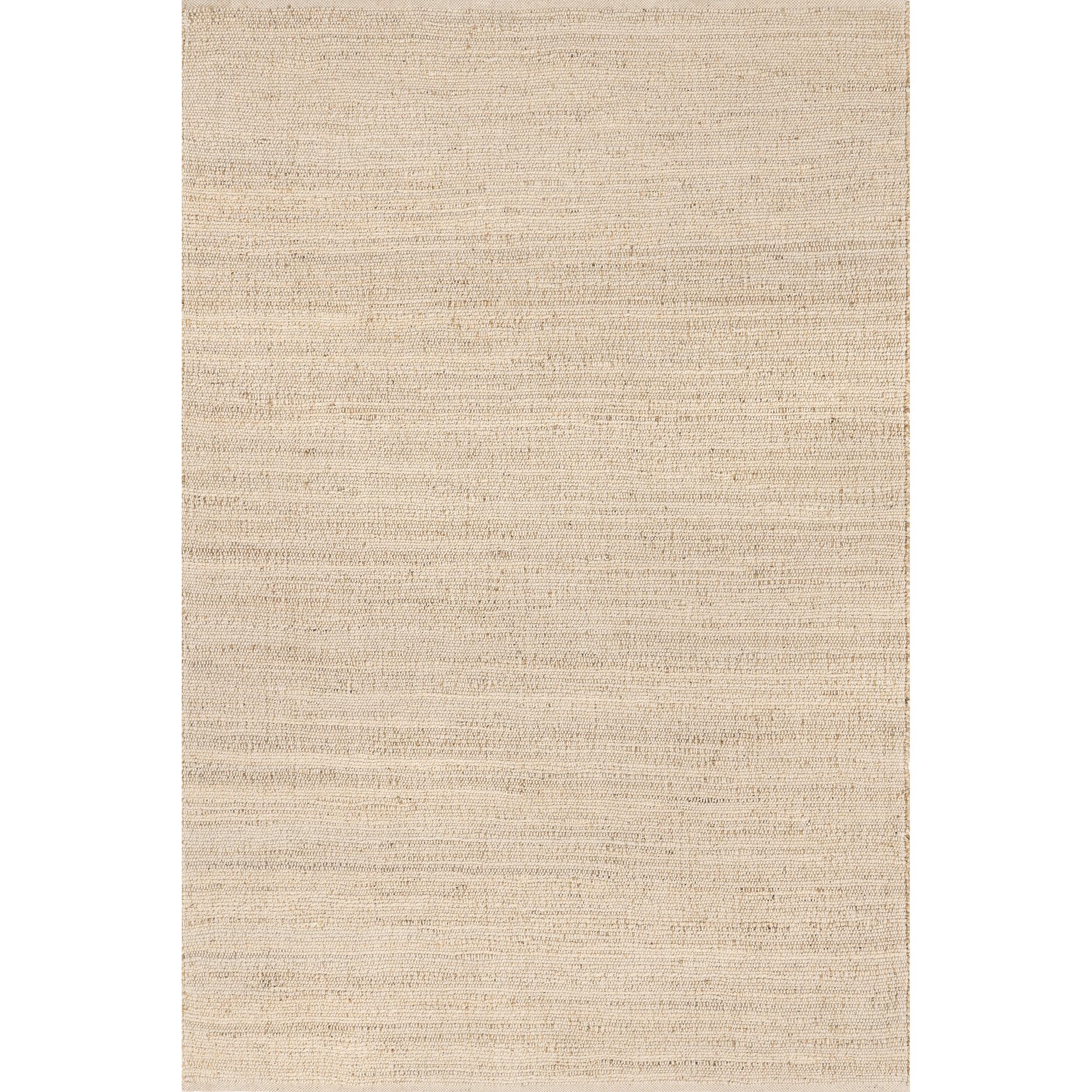 Nuloom 5x8 Elfriede Jute & Cotton Hand Woven Indoor Area Rug, Natural, Solid Rustic Farmhouse Style Natural Fiber Bedroom, Living Room,