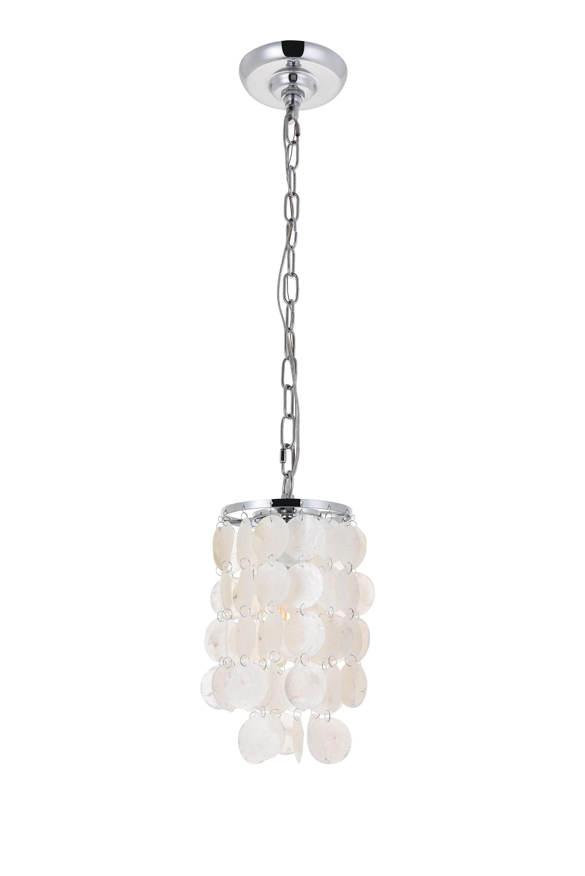 Elegant Lighting Selene 1 light Chrome Pendant