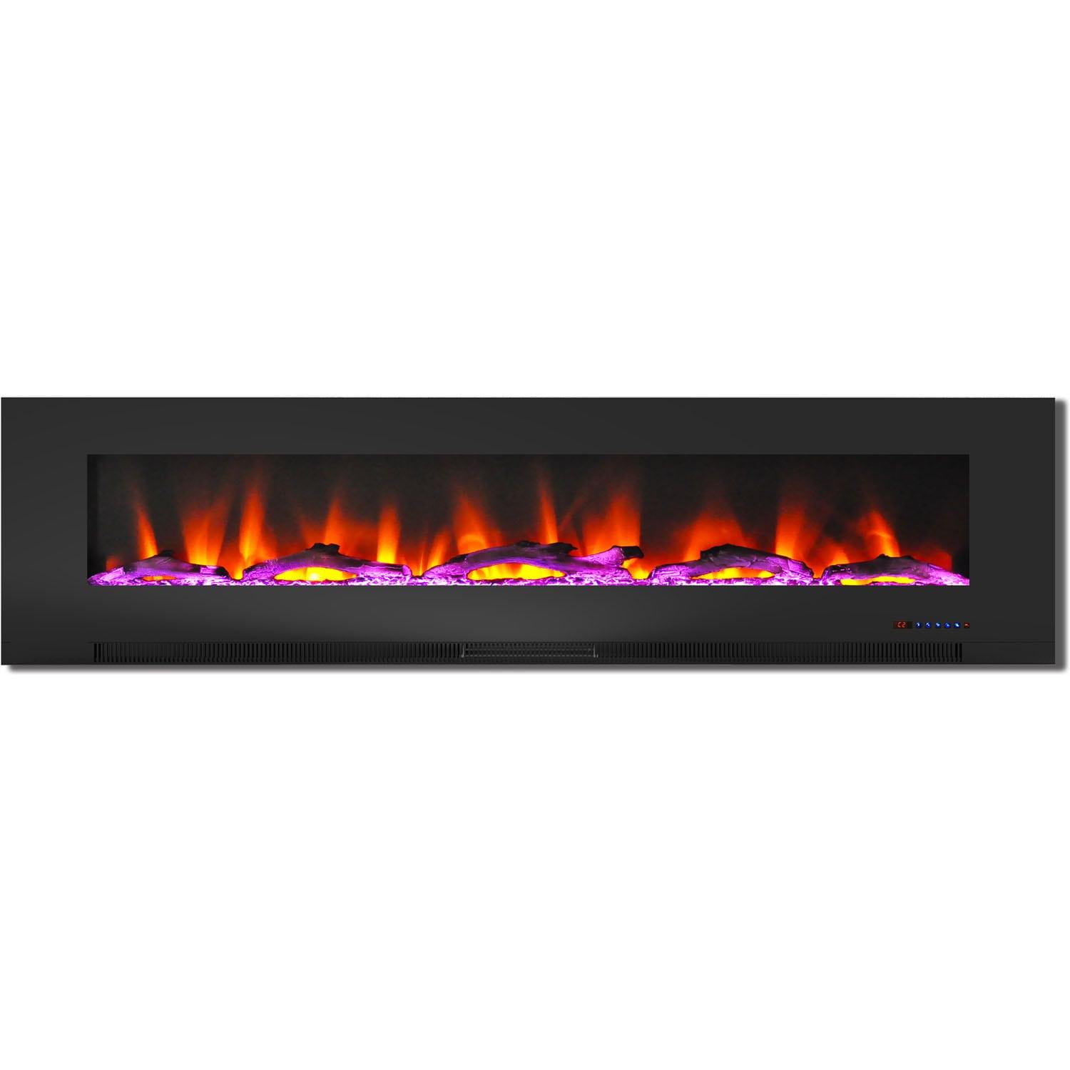 Cambridge Cambridge Wall Mount Electric Fireplace Heater with Remote Control for Indoor Use in Living Room, Bedroom, Home Office