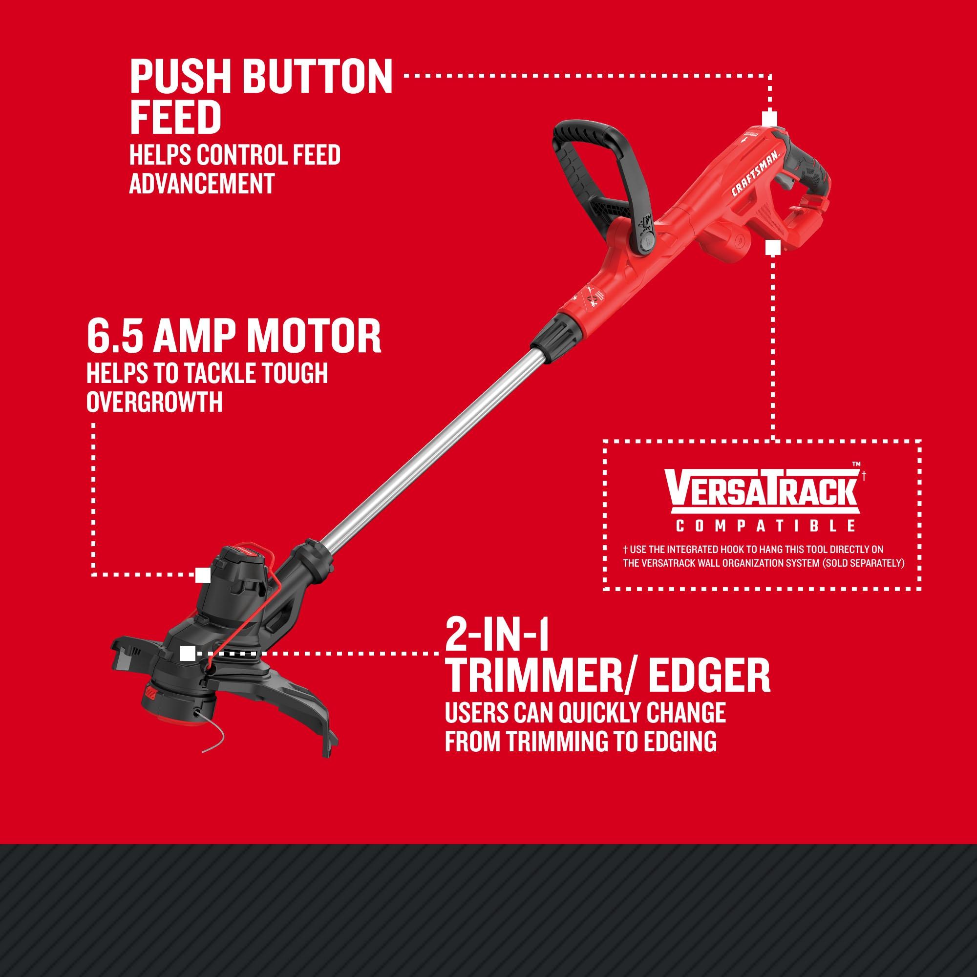 Craftsman Red Electric 14-Inch Straight Shaft String Trimmer