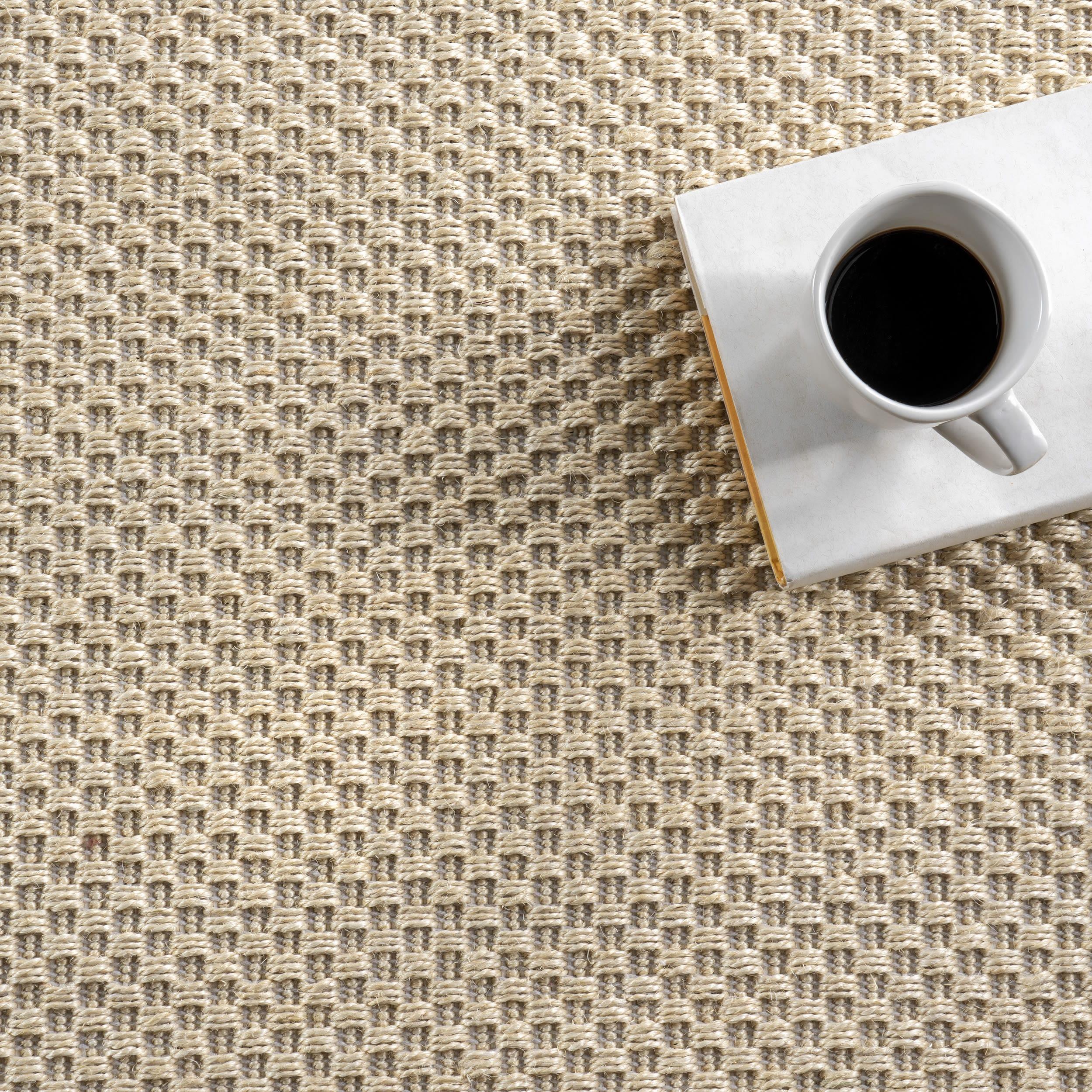 Proper Sisal and Wool Tan Area Rug